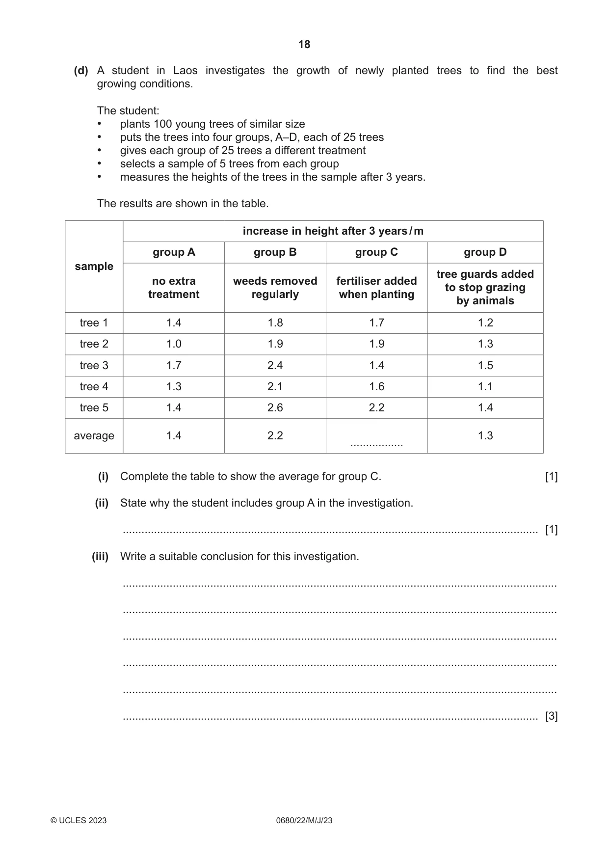 Cambridge IGCSE Environmental Management 0680 2023 May/June Paper 2 · Variant 2 question paper, page 18 of 20