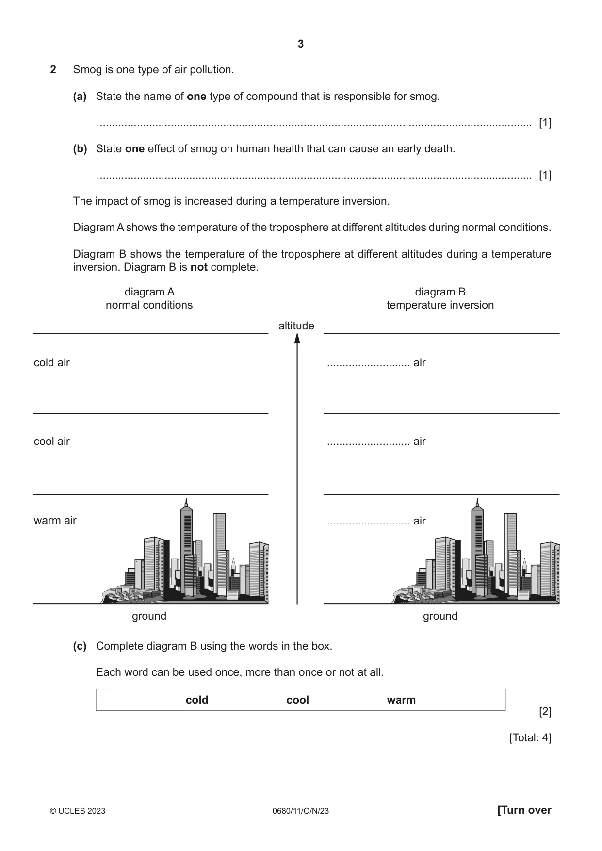 Cambridge IGCSE Environmental Management 0680 2023 Oct/Nov Paper 1 · Variant 1 question paper, page 3 of 20