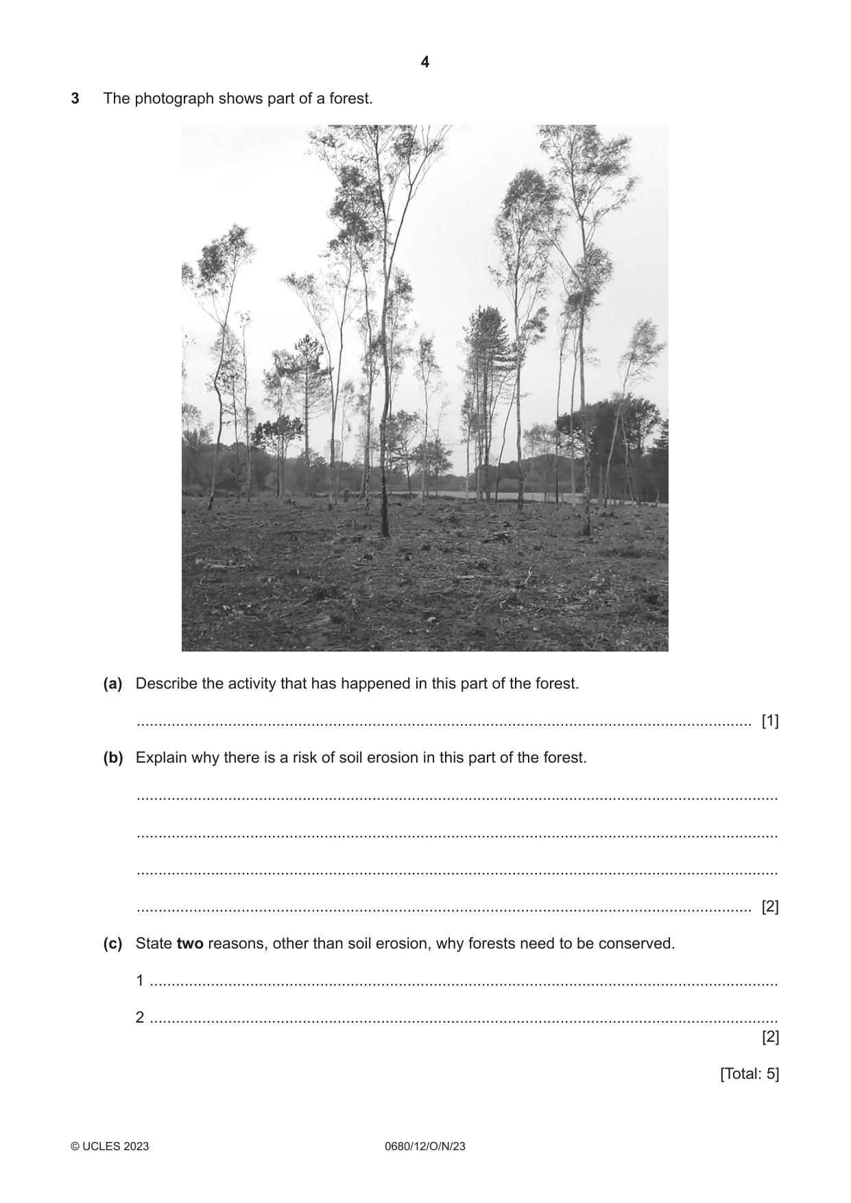 Cambridge IGCSE Environmental Management 0680 2023 Oct/Nov Paper 1 · Variant 2 question paper, page 4 of 20