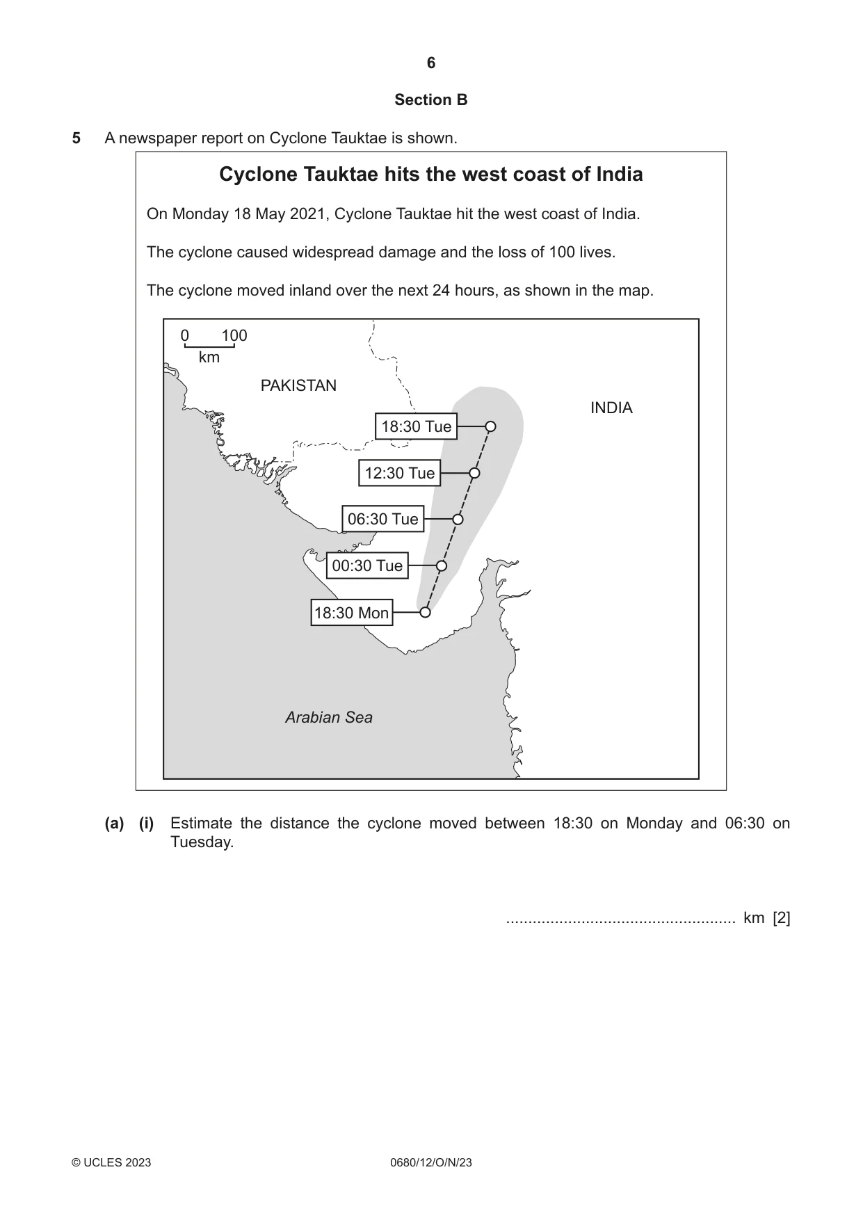 Cambridge IGCSE Environmental Management 0680 2023 Oct/Nov Paper 1 · Variant 2 question paper, page 6 of 20