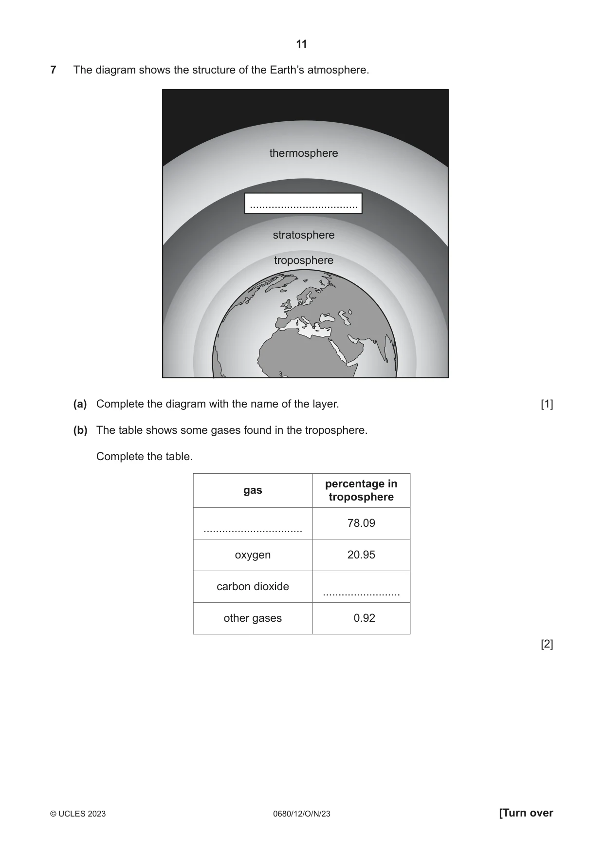 Cambridge IGCSE Environmental Management 0680 2023 Oct/Nov Paper 1 · Variant 2 question paper, page 11 of 20
