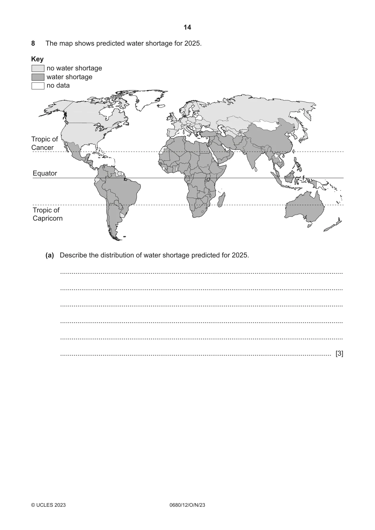 Cambridge IGCSE Environmental Management 0680 2023 Oct/Nov Paper 1 · Variant 2 question paper, page 14 of 20
