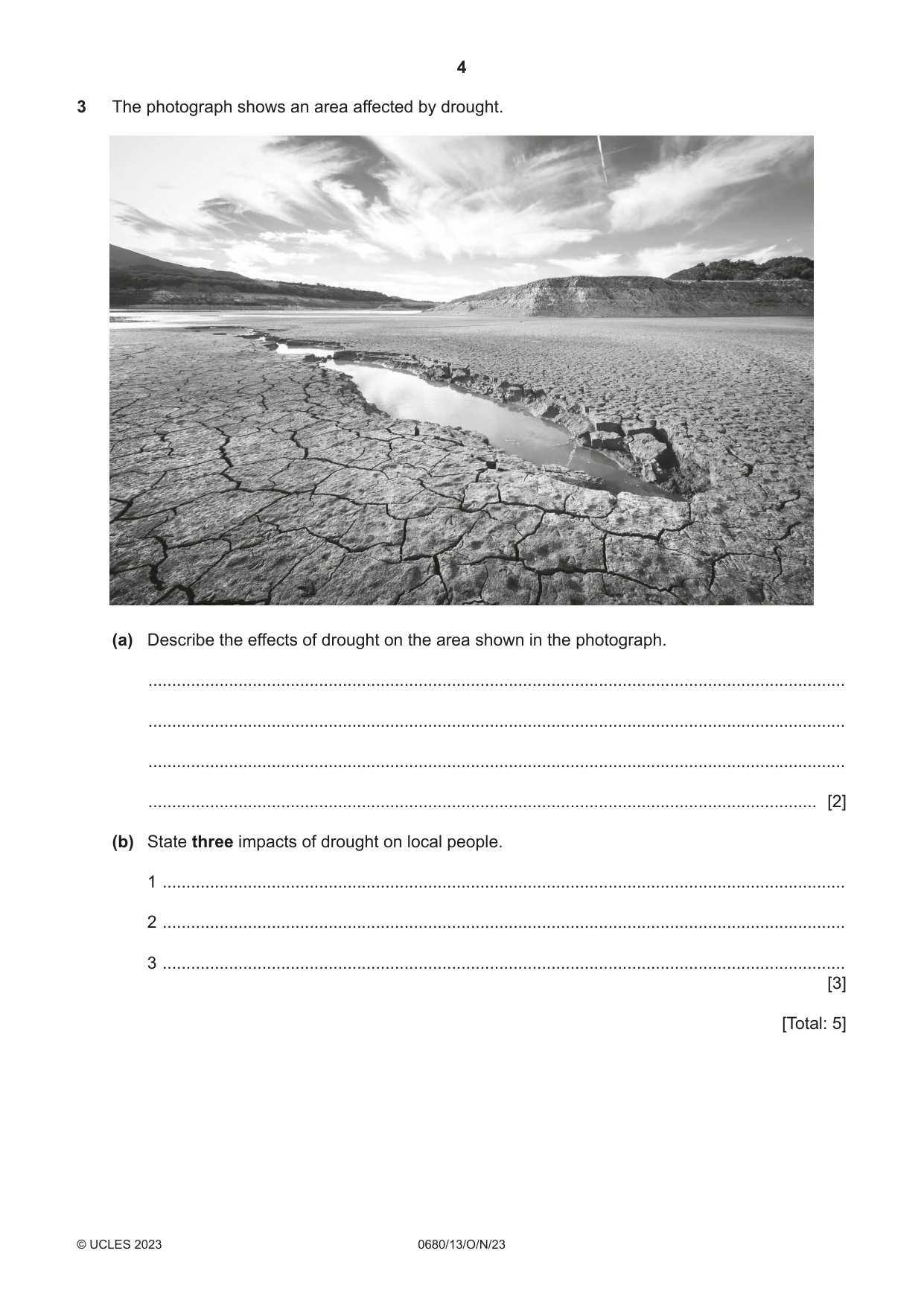 Cambridge IGCSE Environmental Management 0680 2023 Oct/Nov Paper 1 · Variant 3 question paper, page 4 of 20
