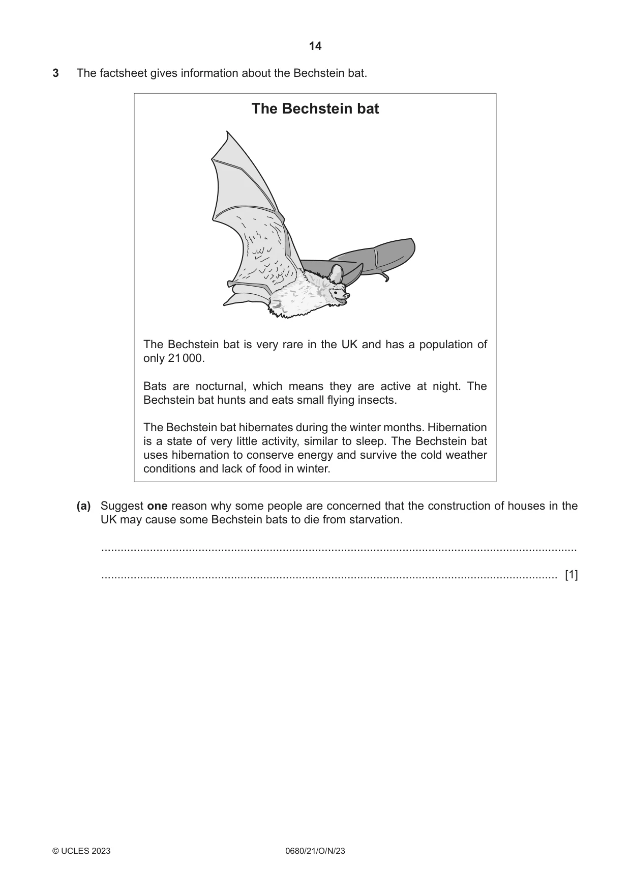 Cambridge IGCSE Environmental Management 0680 2023 Oct/Nov Paper 2 · Variant 1 question paper, page 14 of 24