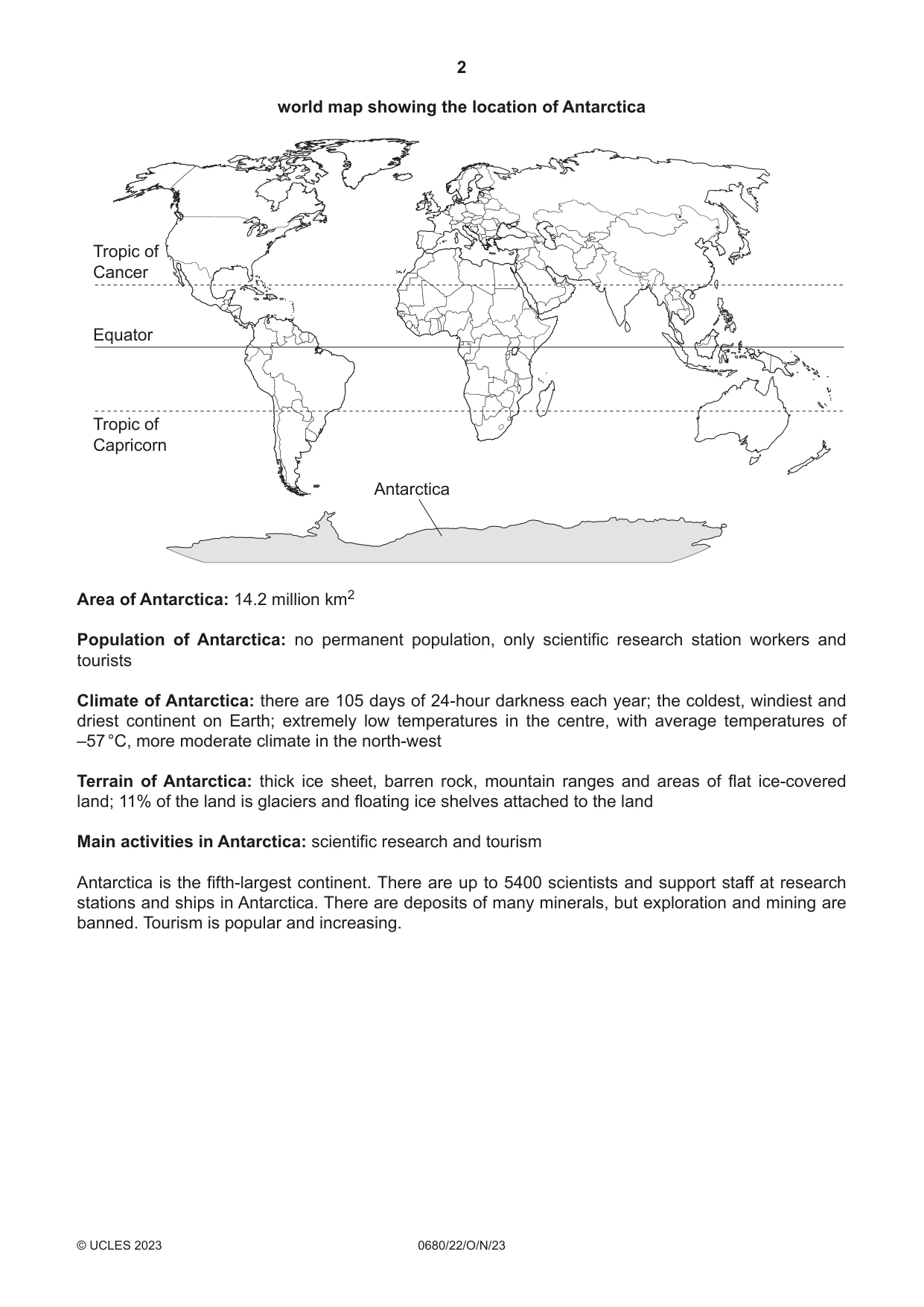 Cambridge IGCSE Environmental Management 0680 2023 Oct/Nov Paper 2 · Variant 2 question paper, page 2 of 20