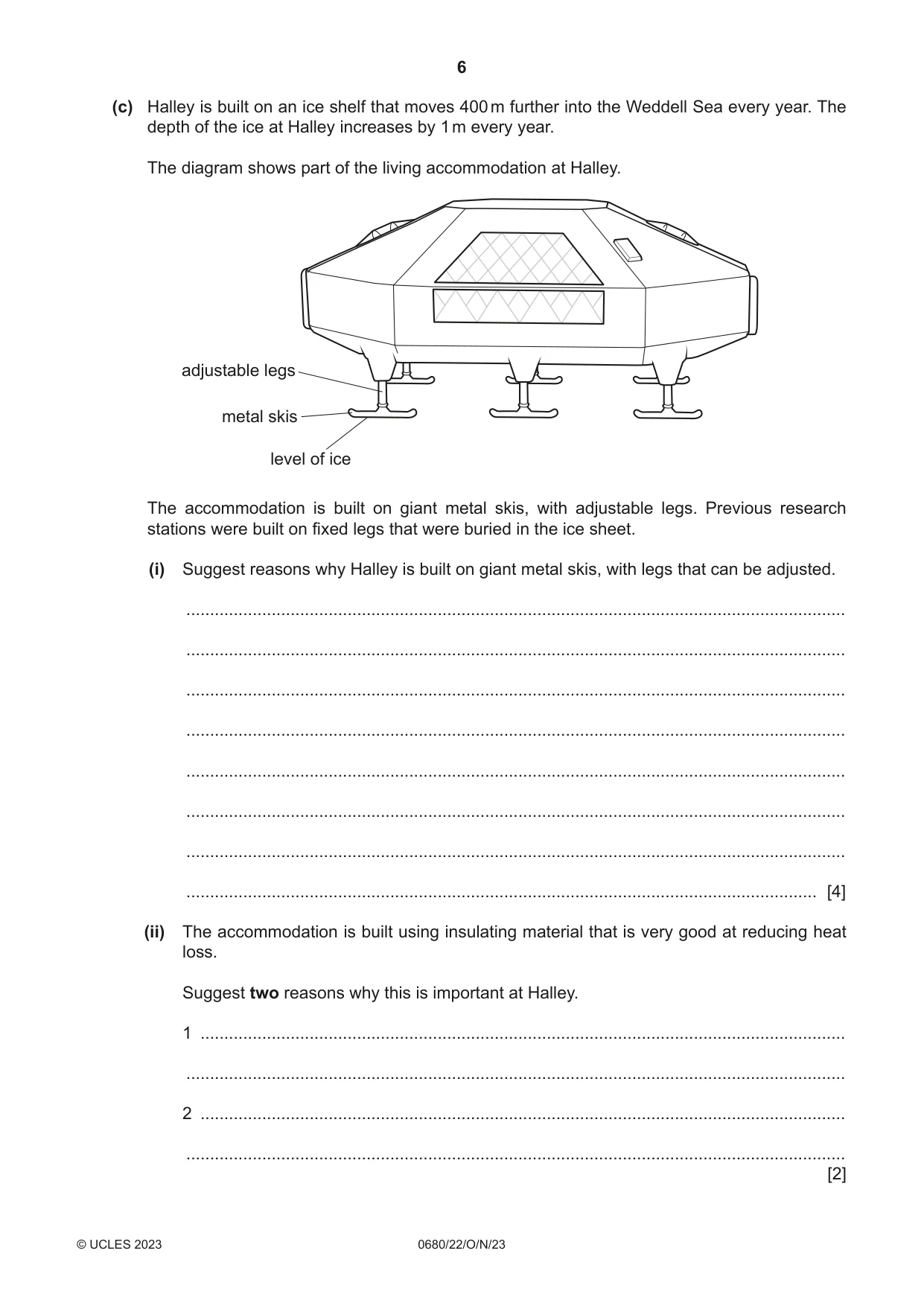 Cambridge IGCSE Environmental Management 0680 2023 Oct/Nov Paper 2 · Variant 2 question paper, page 6 of 20