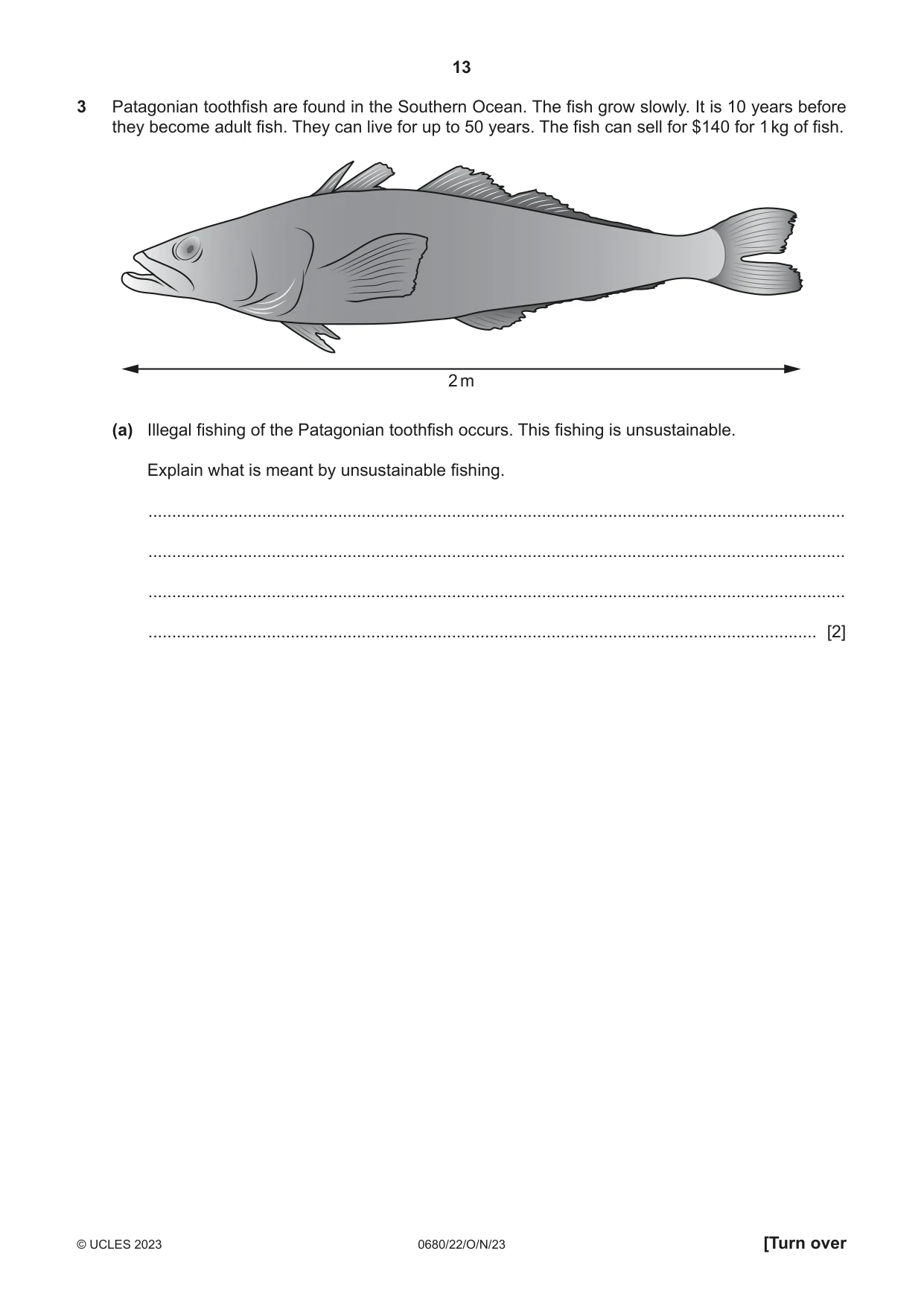 Cambridge IGCSE Environmental Management 0680 2023 Oct/Nov Paper 2 · Variant 2 question paper, page 13 of 20