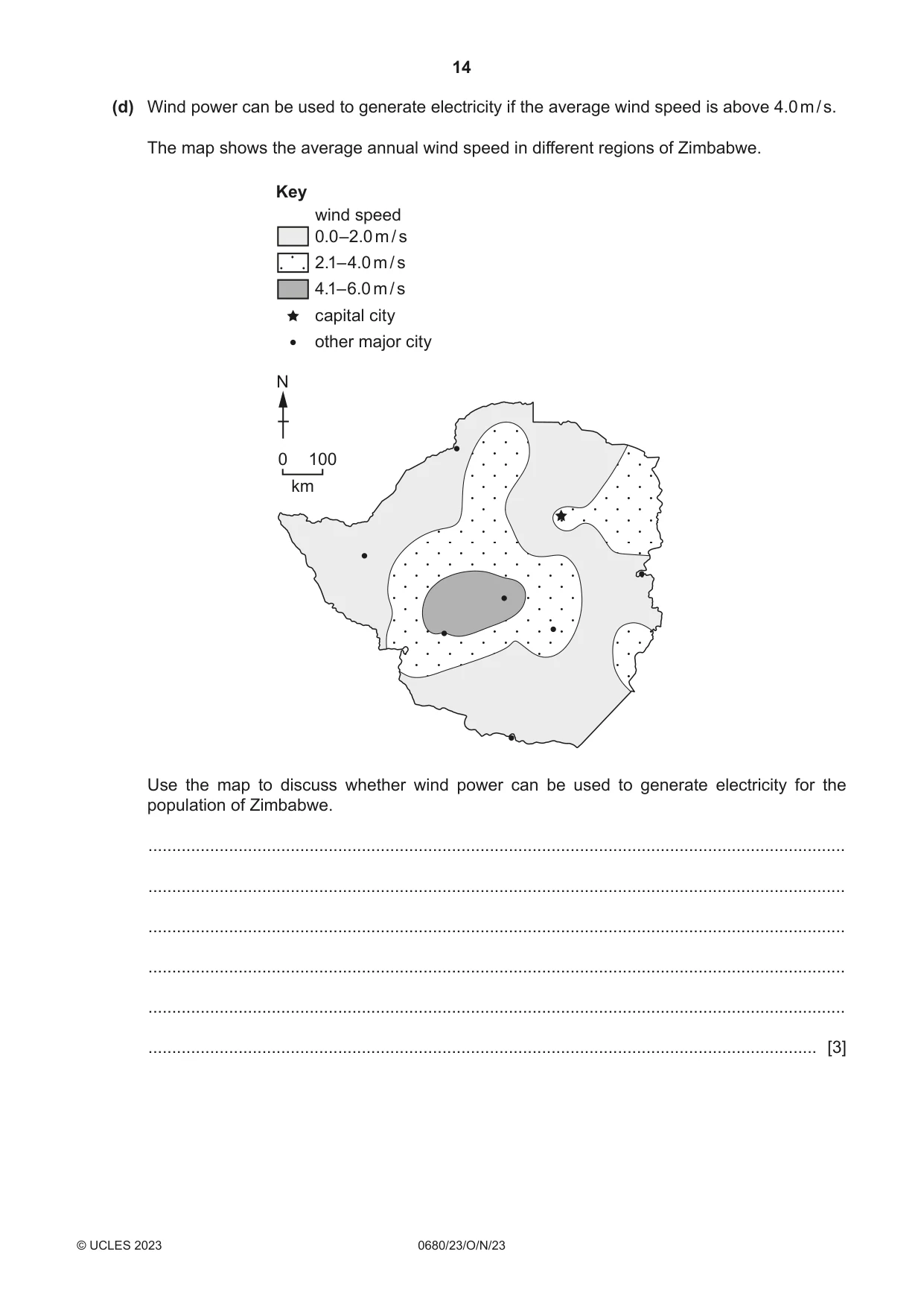 Cambridge IGCSE Environmental Management 0680 2023 Oct/Nov Paper 2 · Variant 3 question paper, page 14 of 20