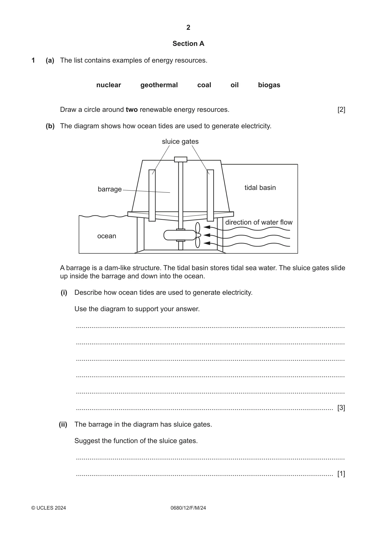 Cambridge IGCSE Environmental Management 0680 2024 Feb/March Paper 1 · Variant 2 question paper, page 2 of 20