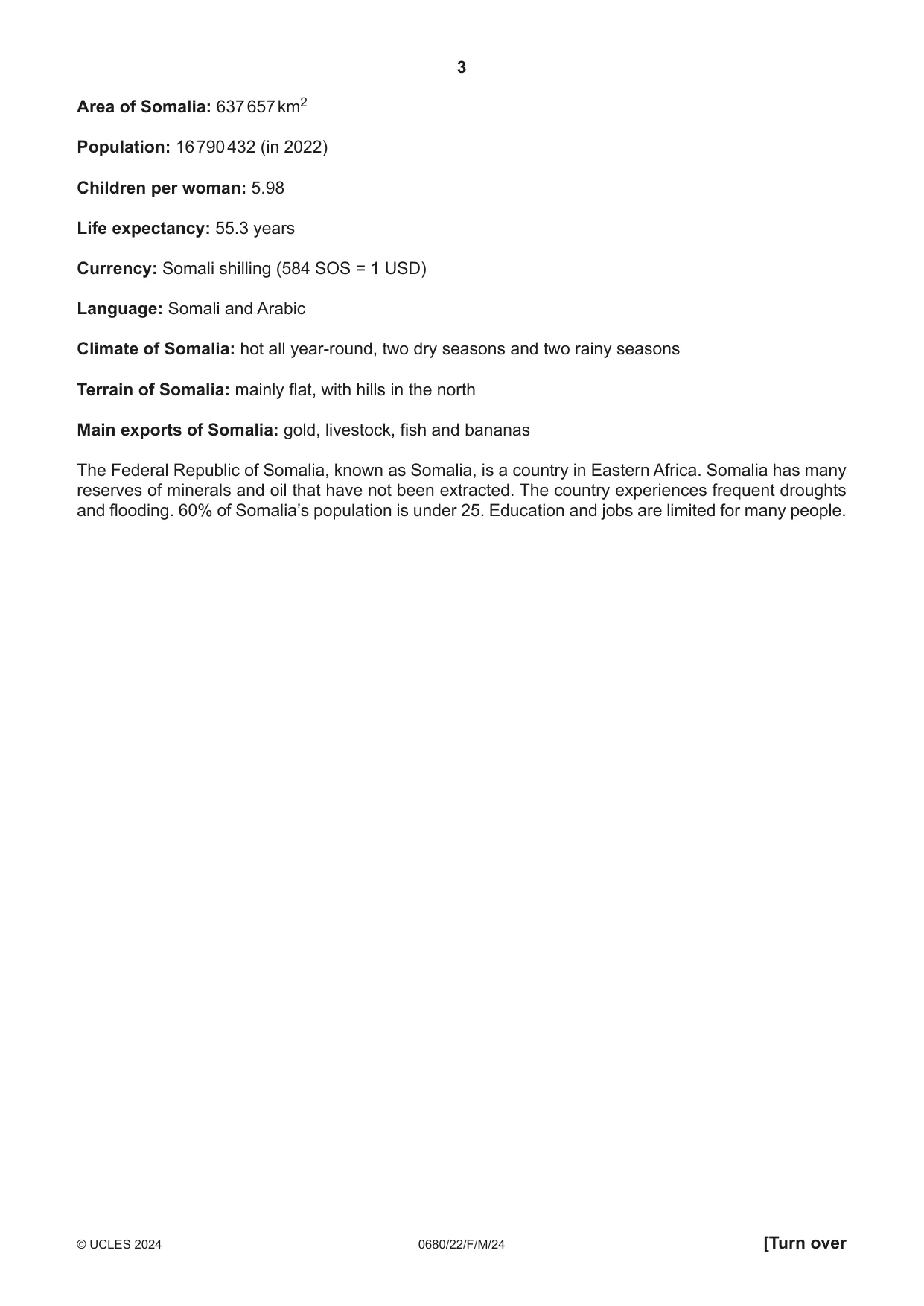 Cambridge IGCSE Environmental Management 0680 2024 Feb/March Paper 2 · Variant 2 question paper, page 3 of 20