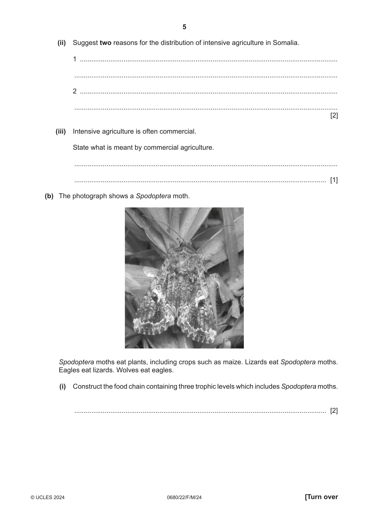 Cambridge IGCSE Environmental Management 0680 2024 Feb/March Paper 2 · Variant 2 question paper, page 5 of 20