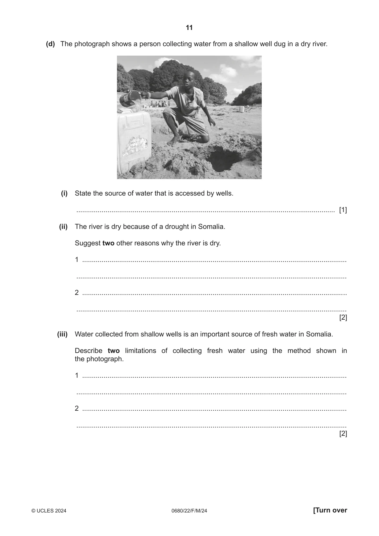 Cambridge IGCSE Environmental Management 0680 2024 Feb/March Paper 2 · Variant 2 question paper, page 11 of 20