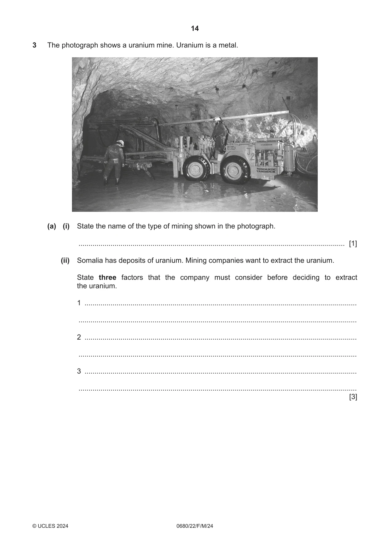 Cambridge IGCSE Environmental Management 0680 2024 Feb/March Paper 2 · Variant 2 question paper, page 14 of 20