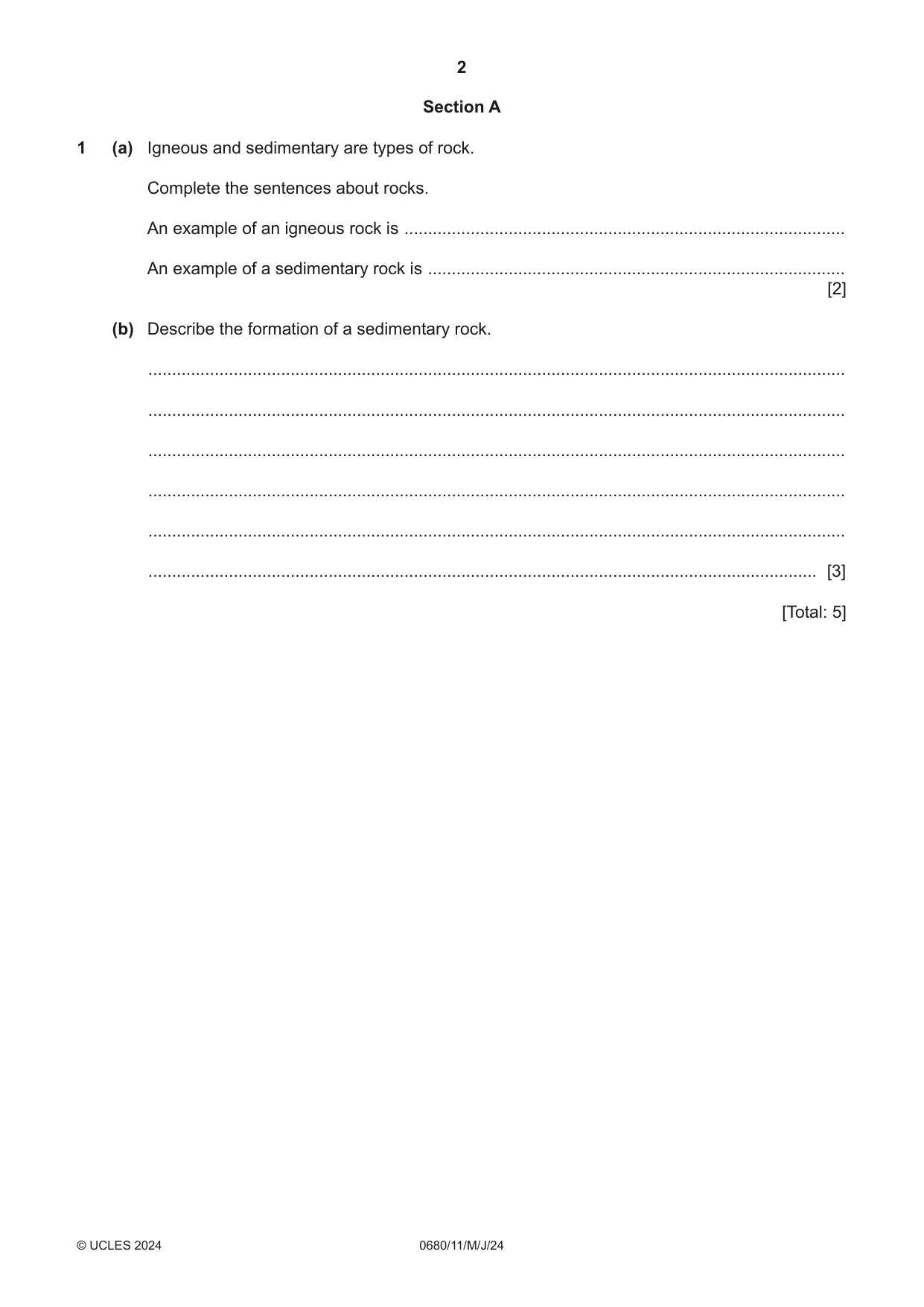 Cambridge IGCSE Environmental Management 0680 2024 May/June Paper 1 · Variant 1 question paper, page 2 of 20