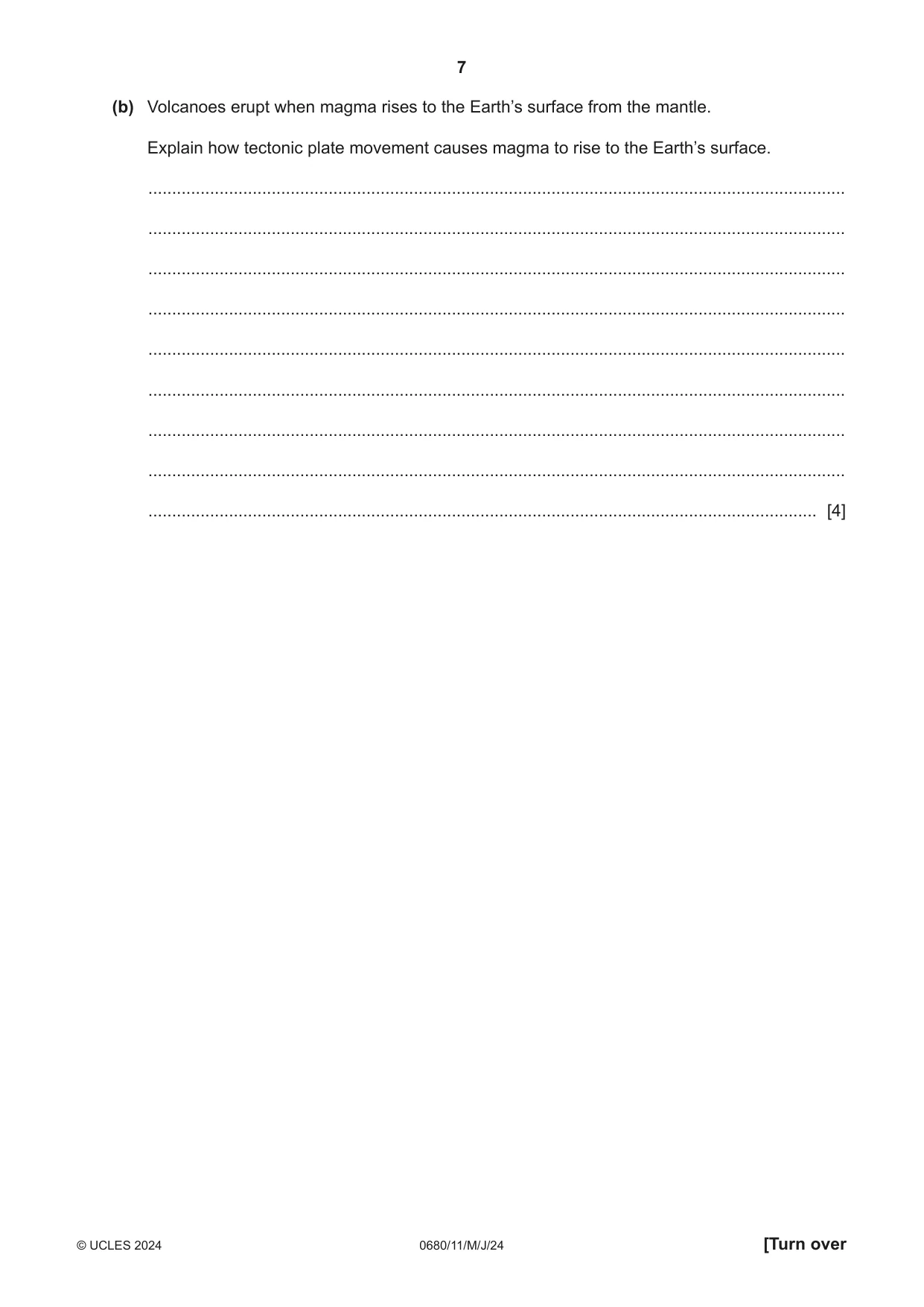 Cambridge IGCSE Environmental Management 0680 2024 May/June Paper 1 · Variant 1 question paper, page 7 of 20