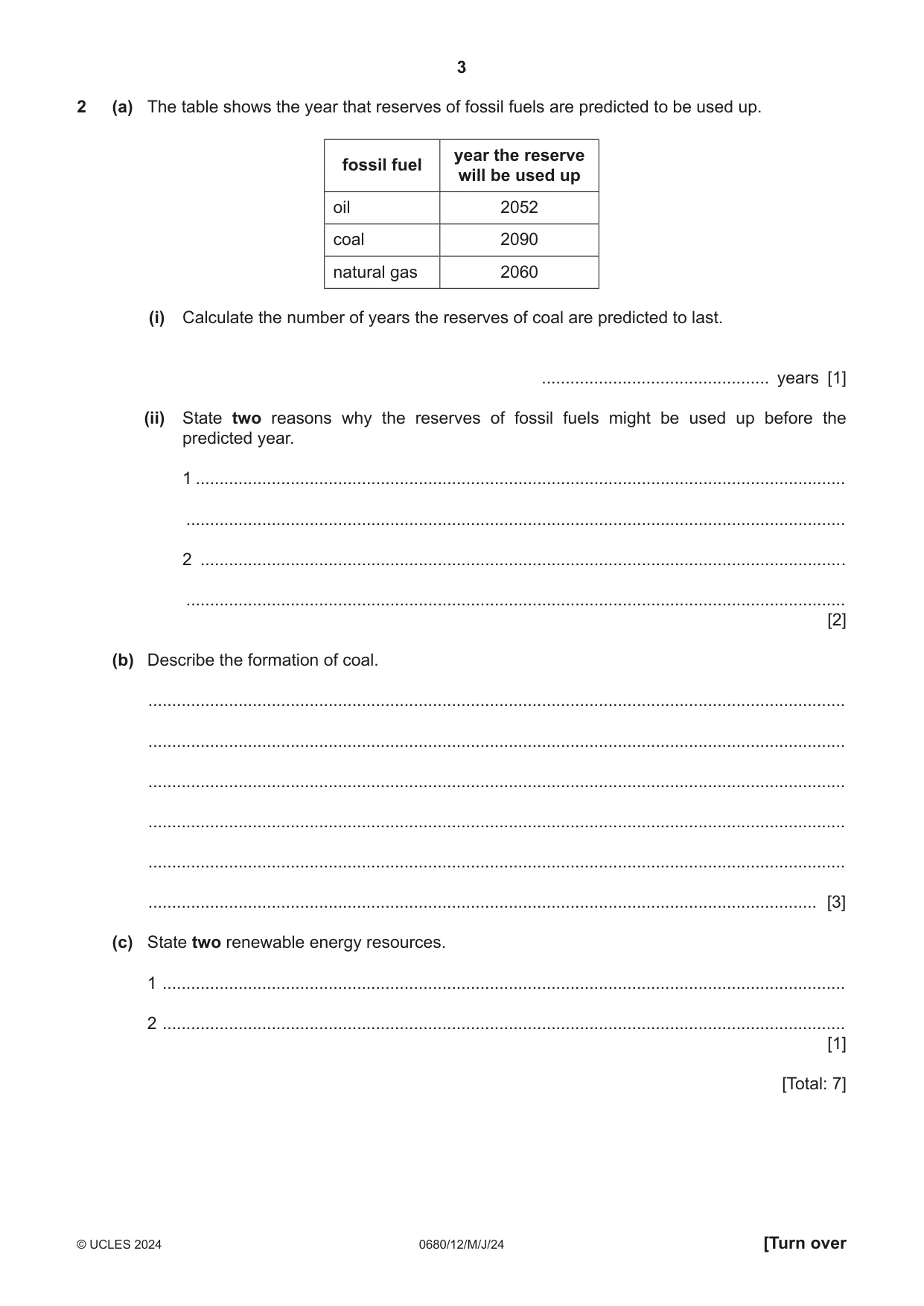 Cambridge IGCSE Environmental Management 0680 2024 May/June Paper 1 · Variant 2 question paper, page 3 of 20