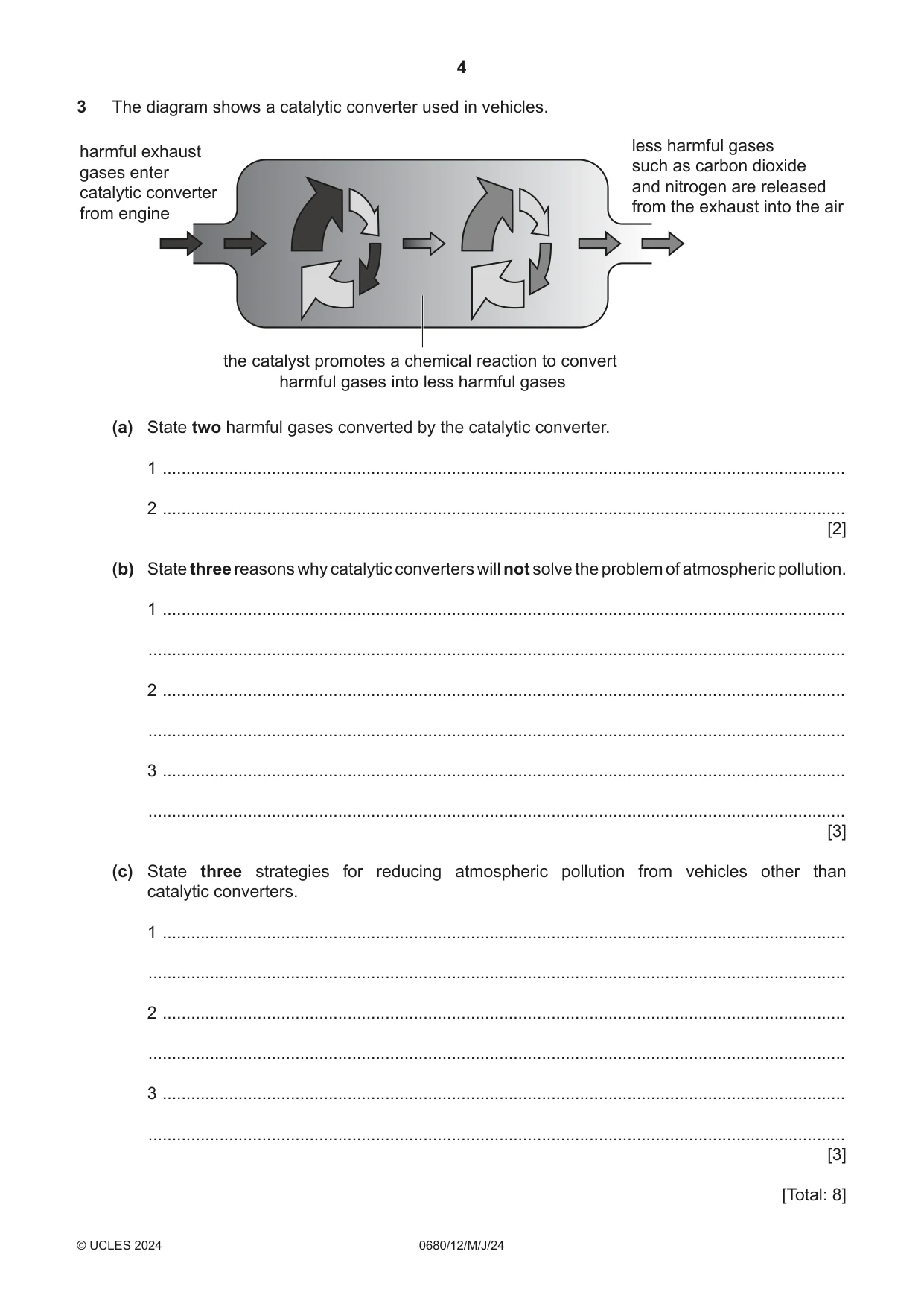Cambridge IGCSE Environmental Management 0680 2024 May/June Paper 1 · Variant 2 question paper, page 4 of 20