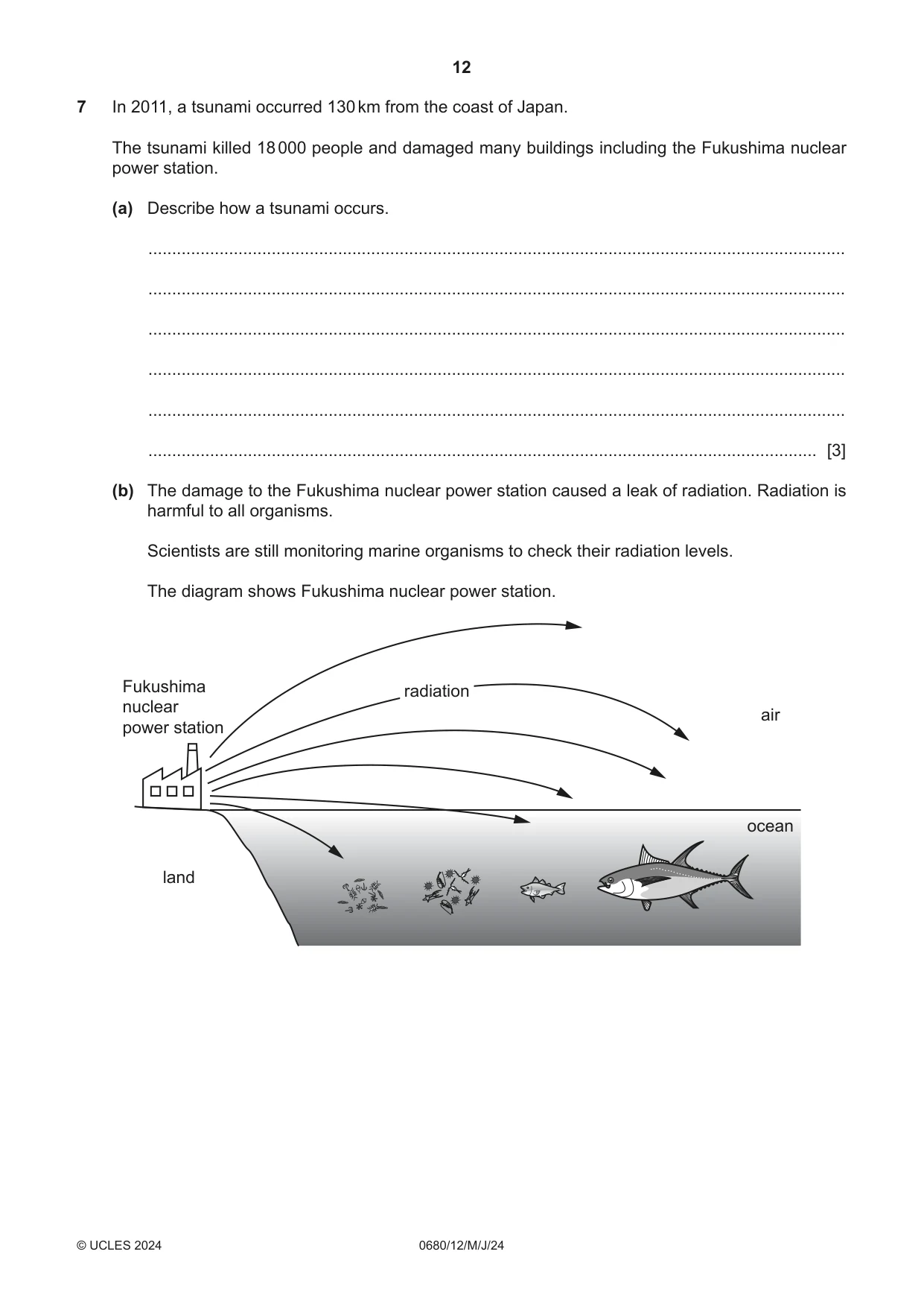 Cambridge IGCSE Environmental Management 0680 2024 May/June Paper 1 · Variant 2 question paper, page 12 of 20