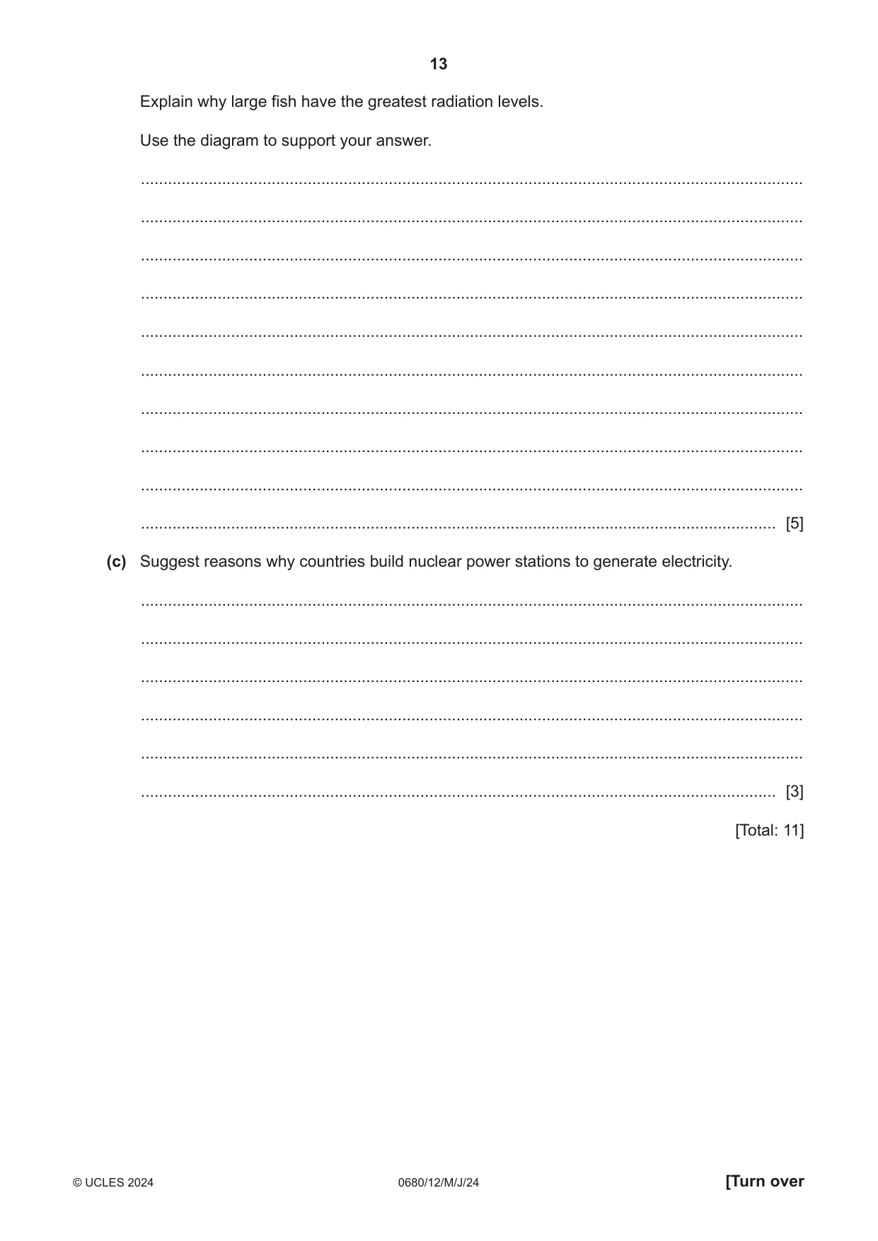 Cambridge IGCSE Environmental Management 0680 2024 May/June Paper 1 · Variant 2 question paper, page 13 of 20