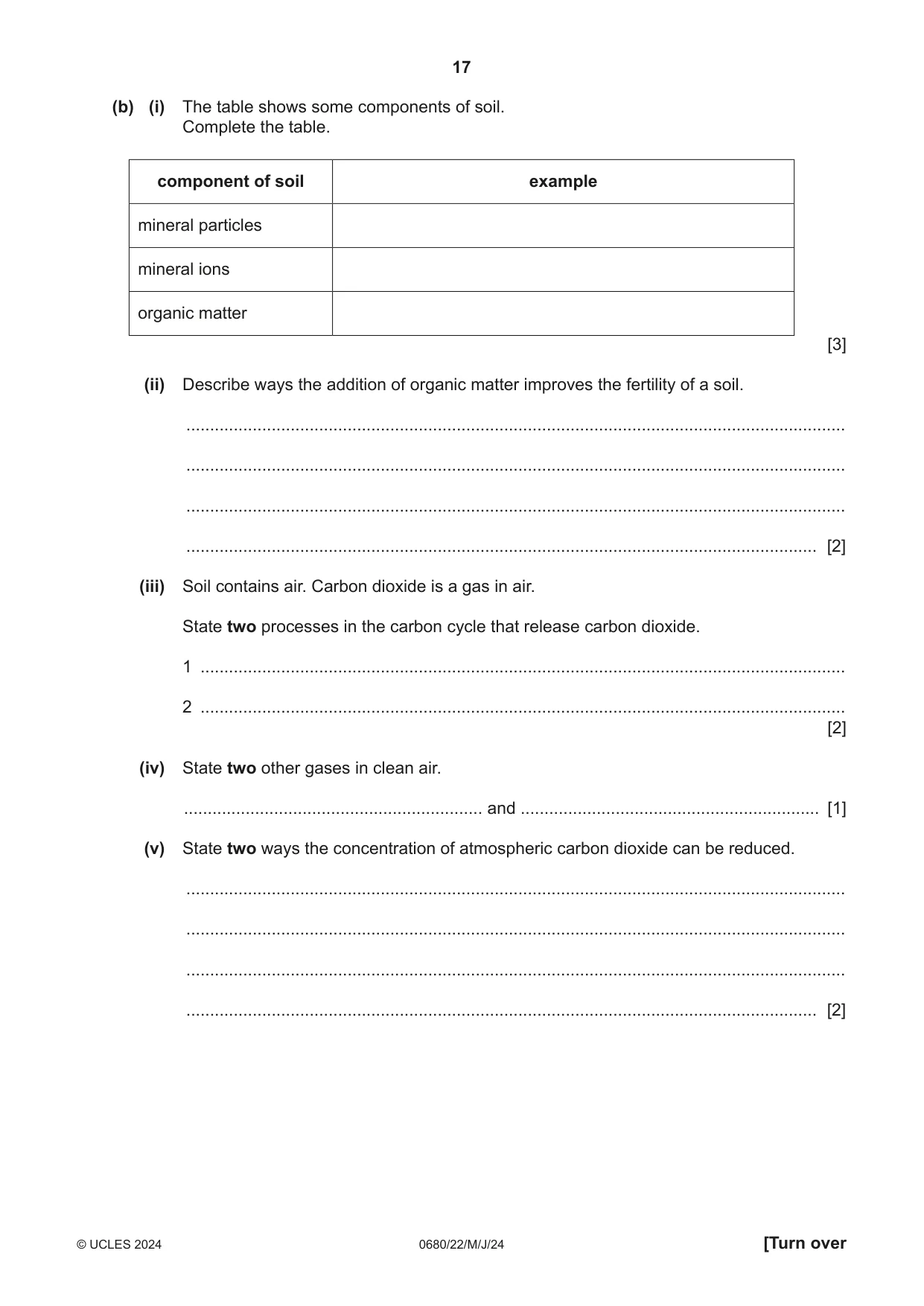 Cambridge IGCSE Environmental Management 0680 2024 May/June Paper 2 · Variant 2 question paper, page 17 of 20