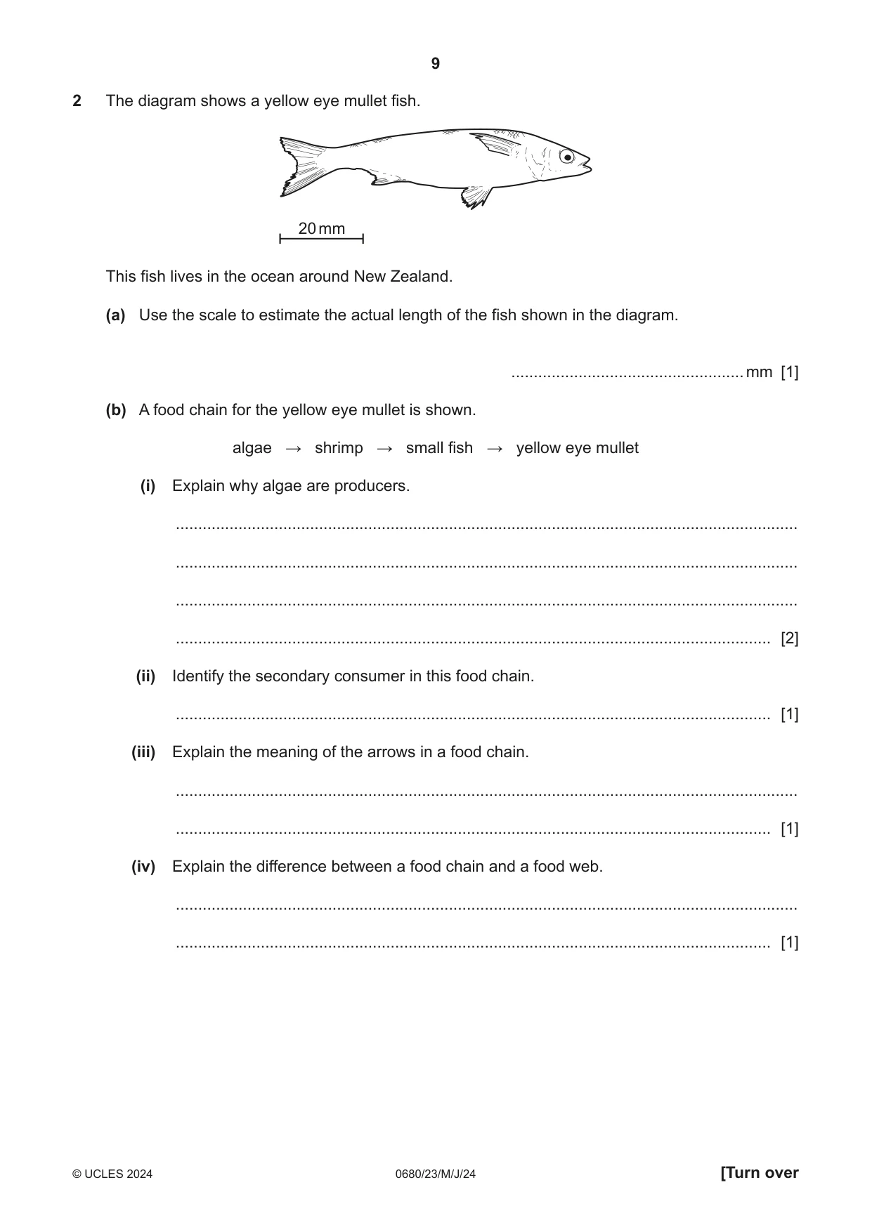 Cambridge IGCSE Environmental Management 0680 2024 May/June Paper 2 · Variant 3 question paper, page 9 of 20