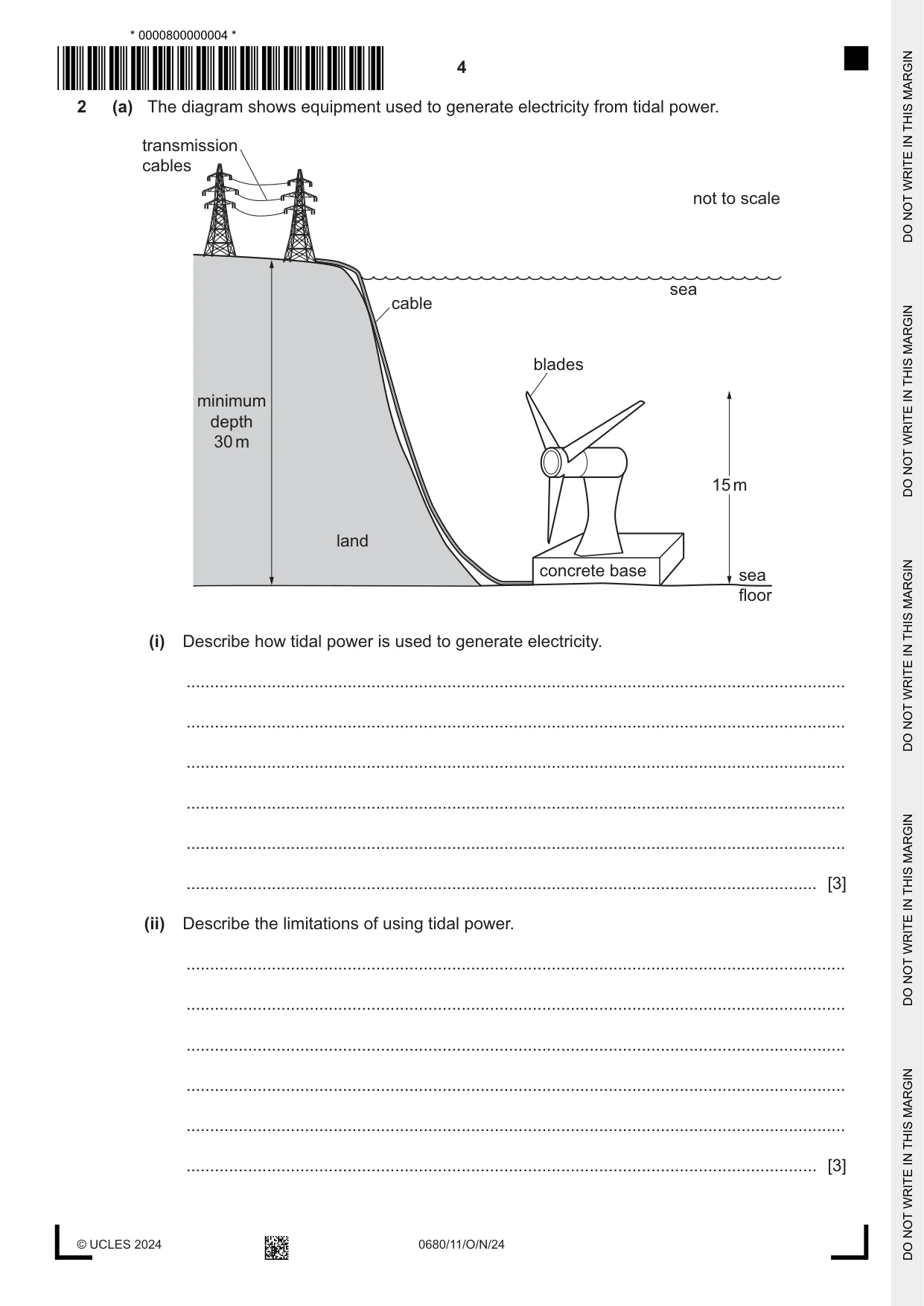 Cambridge IGCSE Environmental Management 0680 2024 Oct/Nov Paper 1 · Variant 1 question paper, page 4 of 20