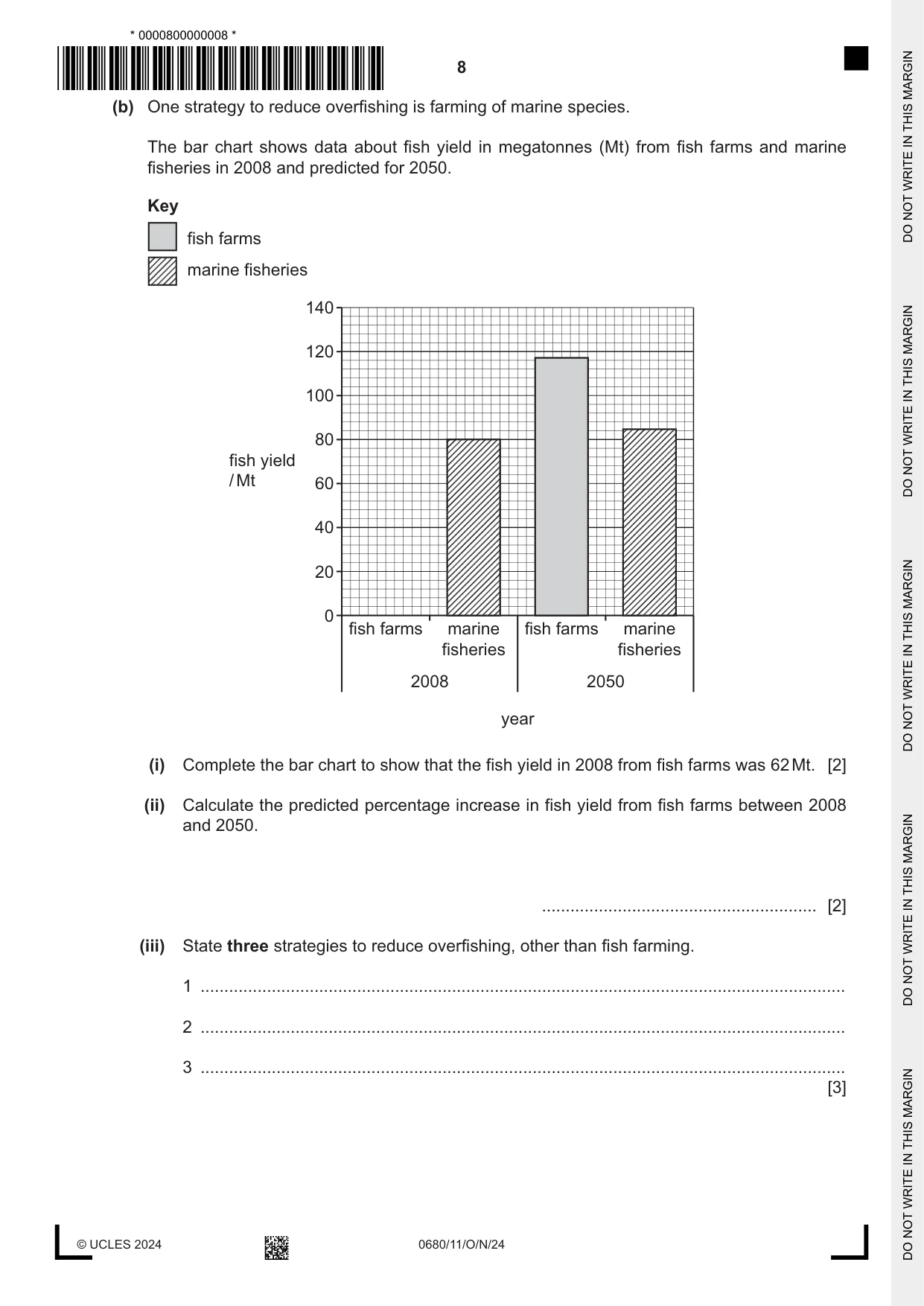 Cambridge IGCSE Environmental Management 0680 2024 Oct/Nov Paper 1 · Variant 1 question paper, page 8 of 20
