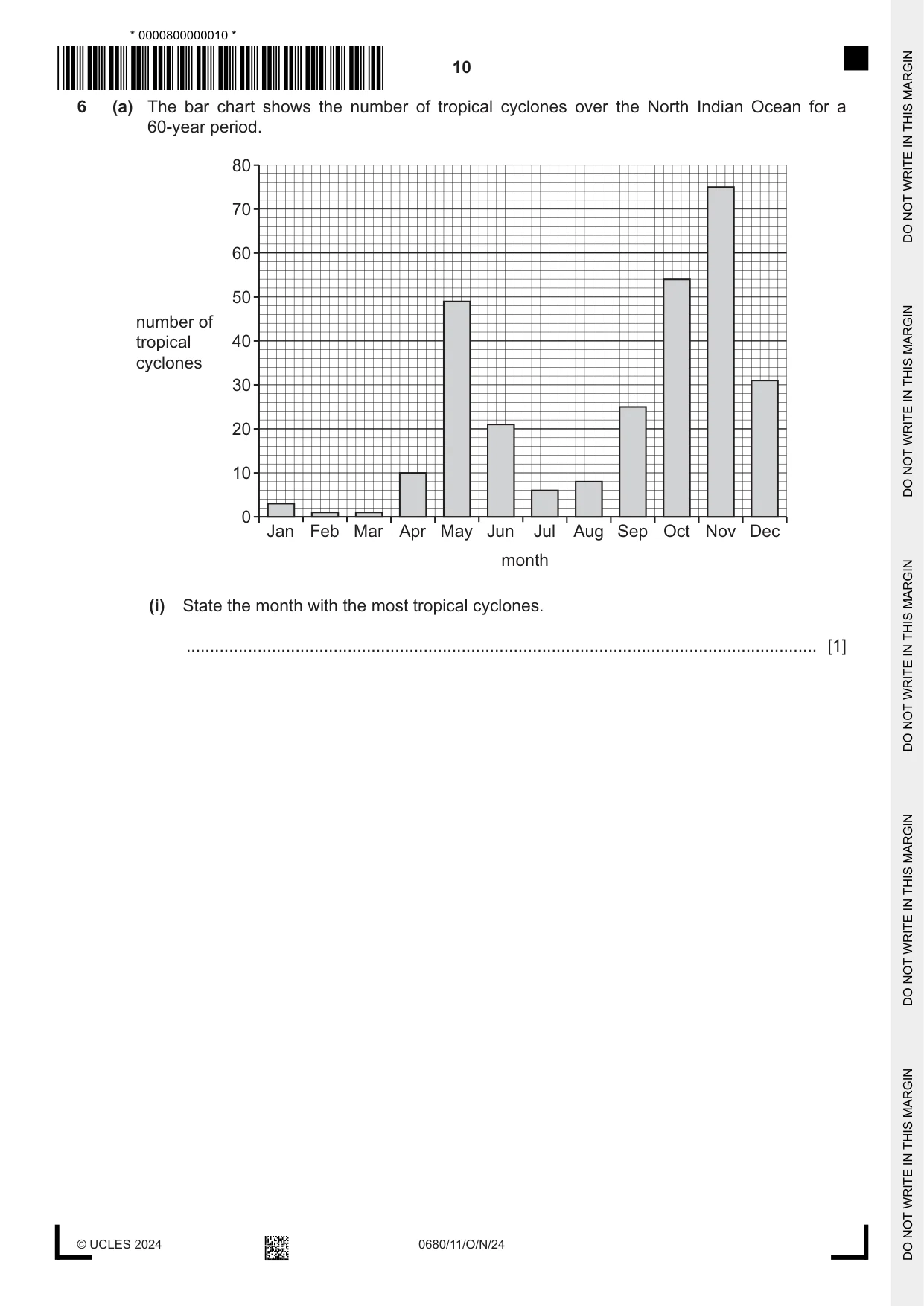 Cambridge IGCSE Environmental Management 0680 2024 Oct/Nov Paper 1 · Variant 1 question paper, page 10 of 20