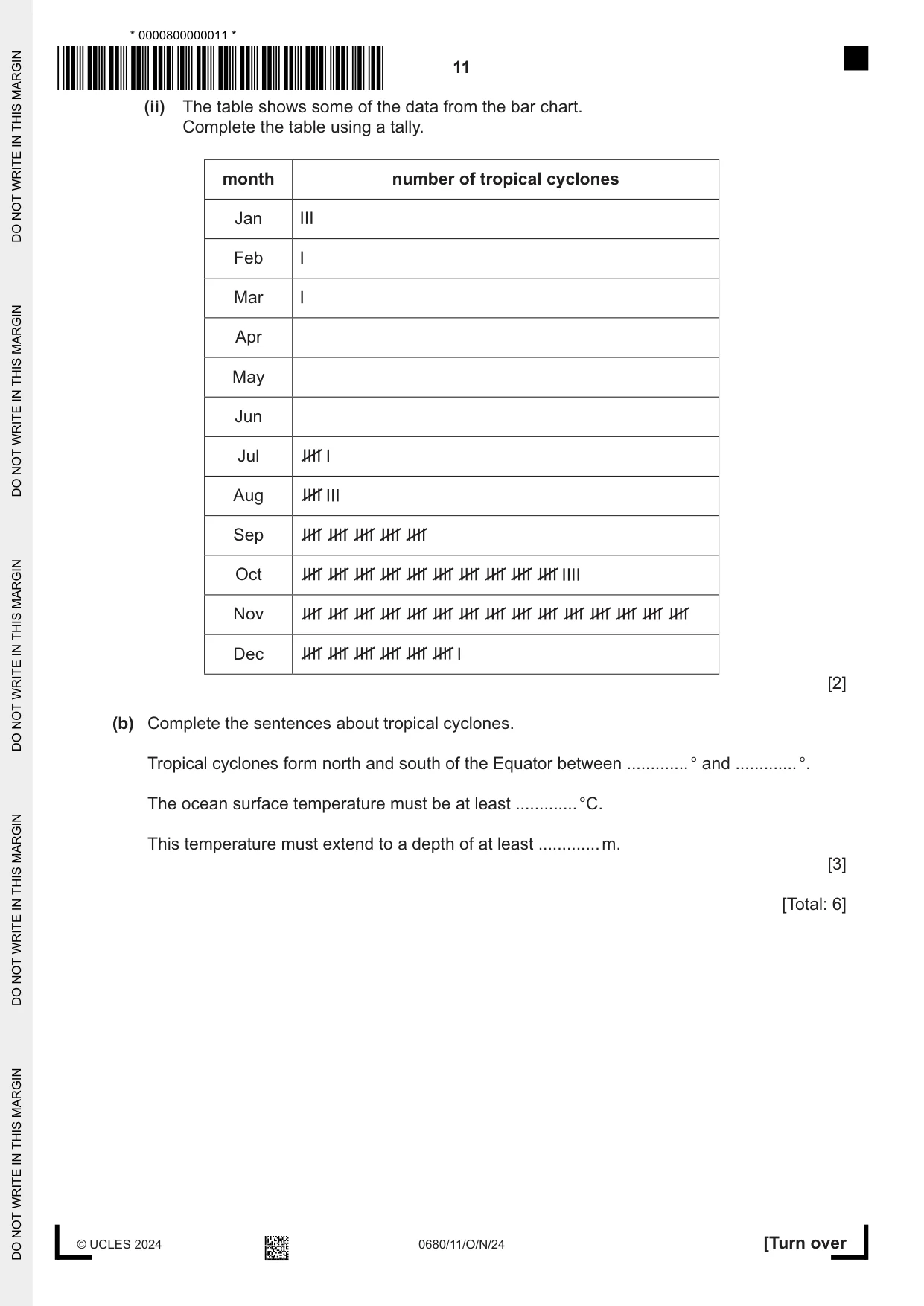 Cambridge IGCSE Environmental Management 0680 2024 Oct/Nov Paper 1 · Variant 1 question paper, page 11 of 20