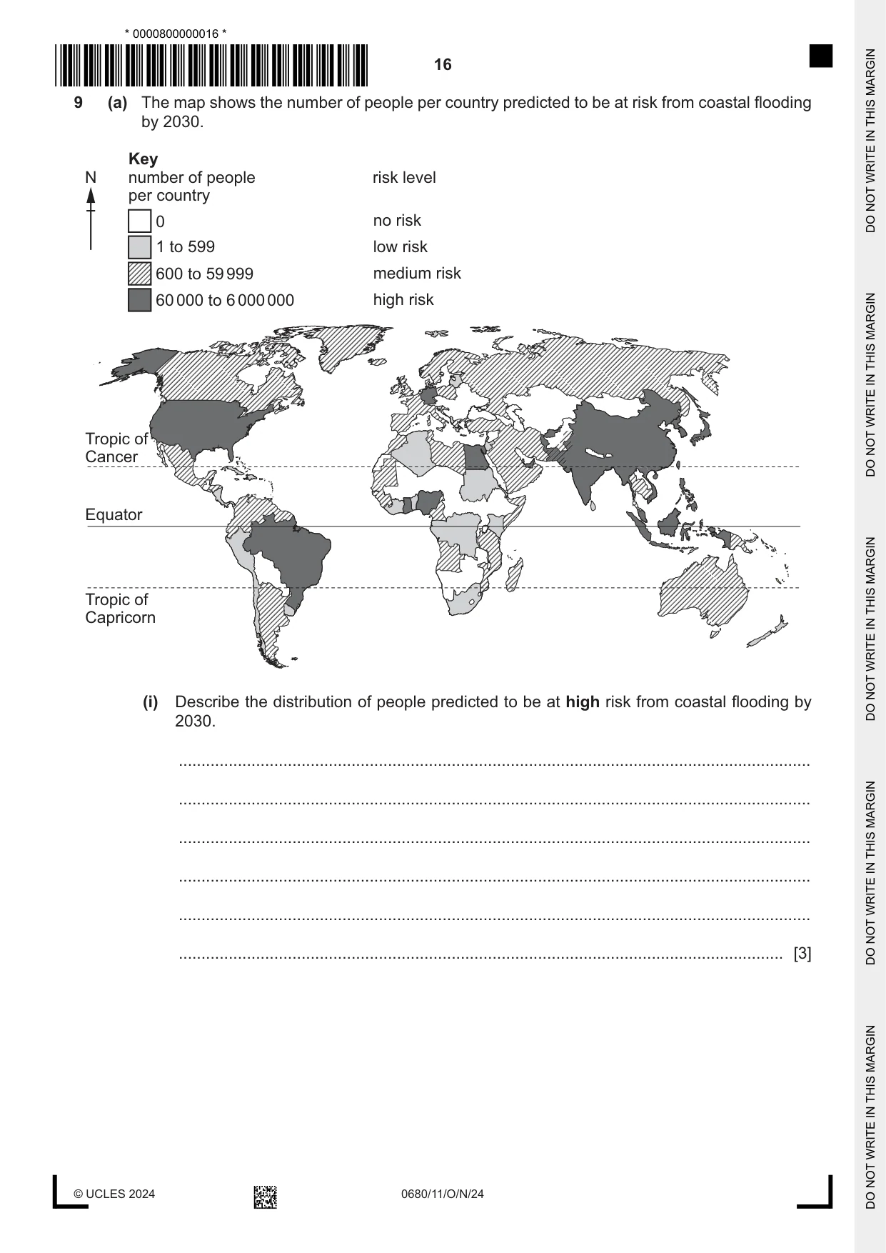 Cambridge IGCSE Environmental Management 0680 2024 Oct/Nov Paper 1 · Variant 1 question paper, page 16 of 20