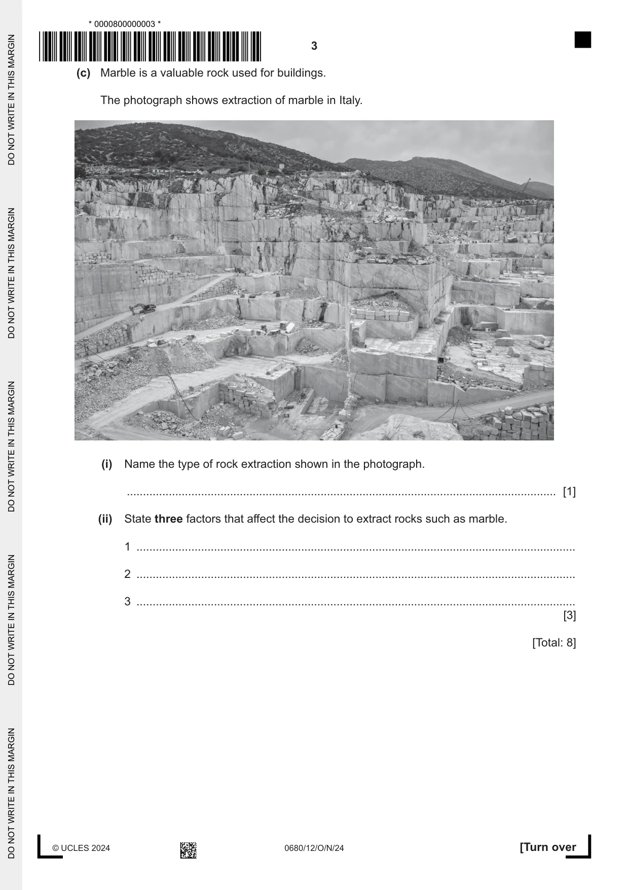 Cambridge IGCSE Environmental Management 0680 2024 Oct/Nov Paper 1 · Variant 2 question paper, page 3 of 24