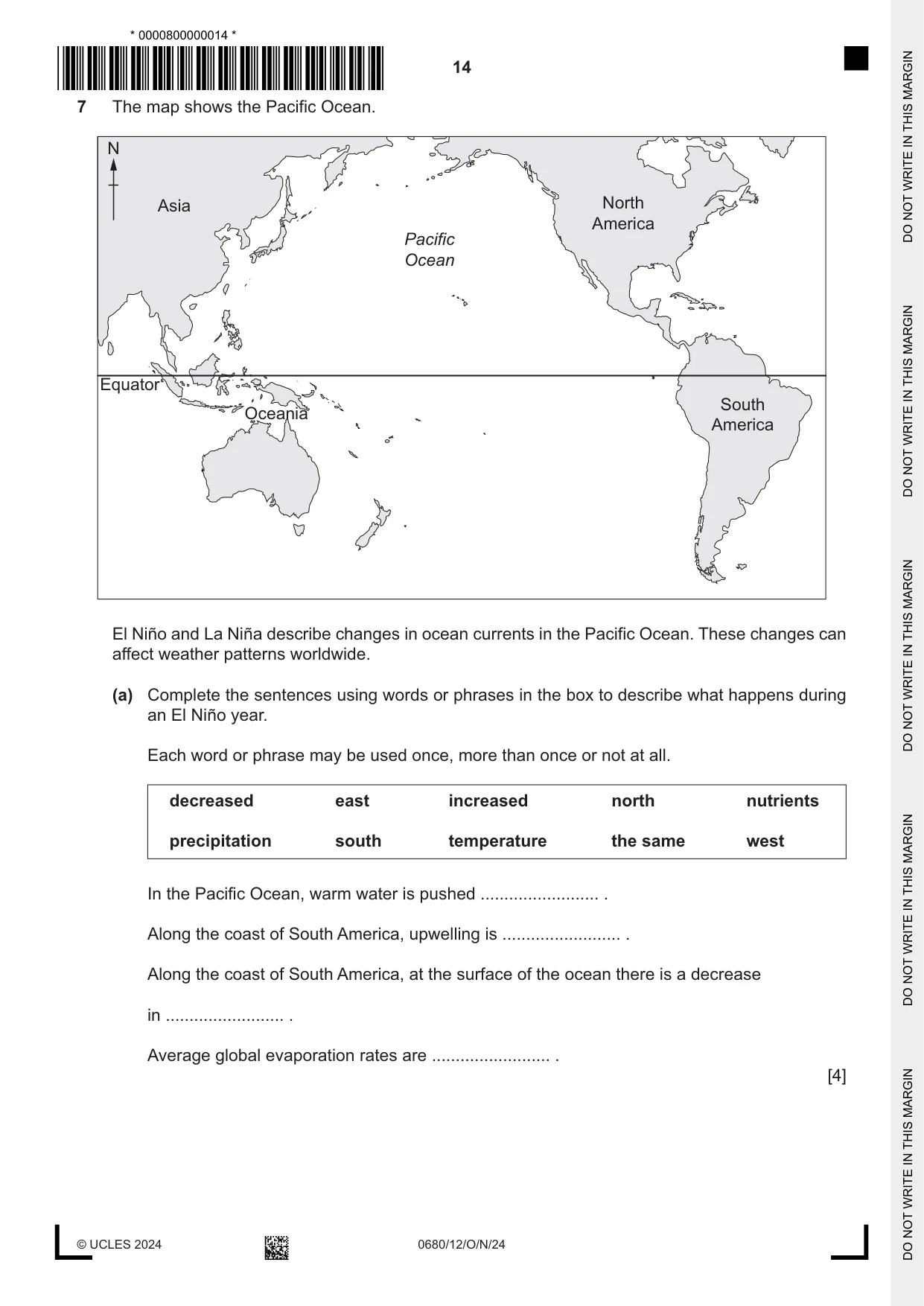 Cambridge IGCSE Environmental Management 0680 2024 Oct/Nov Paper 1 · Variant 2 question paper, page 14 of 24