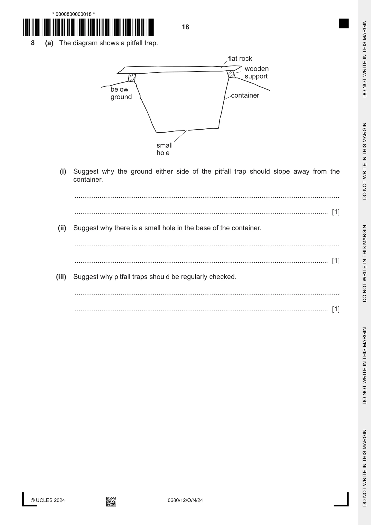 Cambridge IGCSE Environmental Management 0680 2024 Oct/Nov Paper 1 · Variant 2 question paper, page 18 of 24
