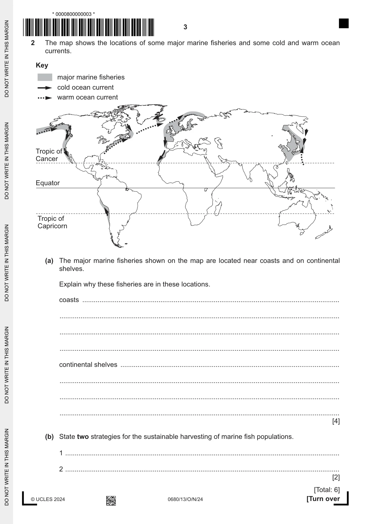 Cambridge IGCSE Environmental Management 0680 2024 Oct/Nov Paper 1 · Variant 3 question paper, page 3 of 20