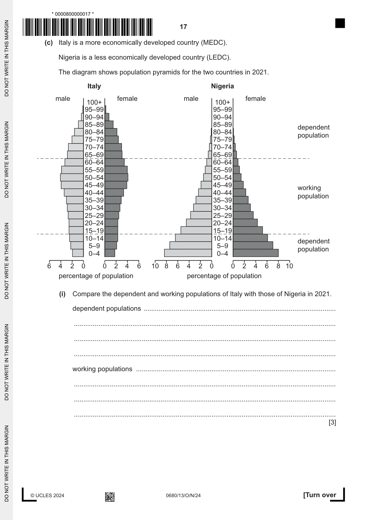 Cambridge IGCSE Environmental Management 0680 2024 Oct/Nov Paper 1 · Variant 3 question paper, page 17 of 20