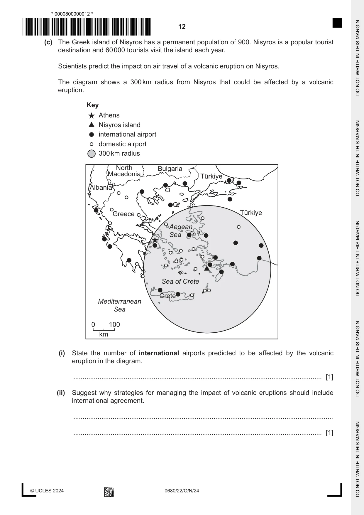 Cambridge IGCSE Environmental Management 0680 2024 Oct/Nov Paper 2 · Variant 2 question paper, page 12 of 24