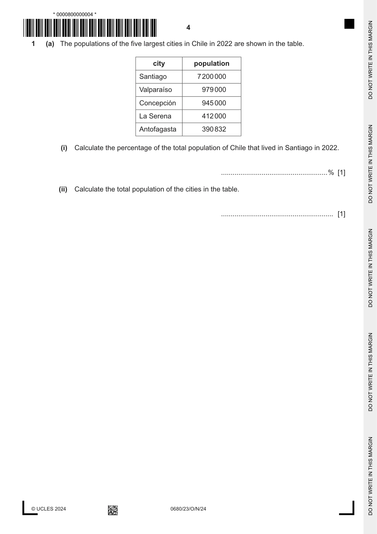 Cambridge IGCSE Environmental Management 0680 2024 Oct/Nov Paper 2 · Variant 3 question paper, page 4 of 20