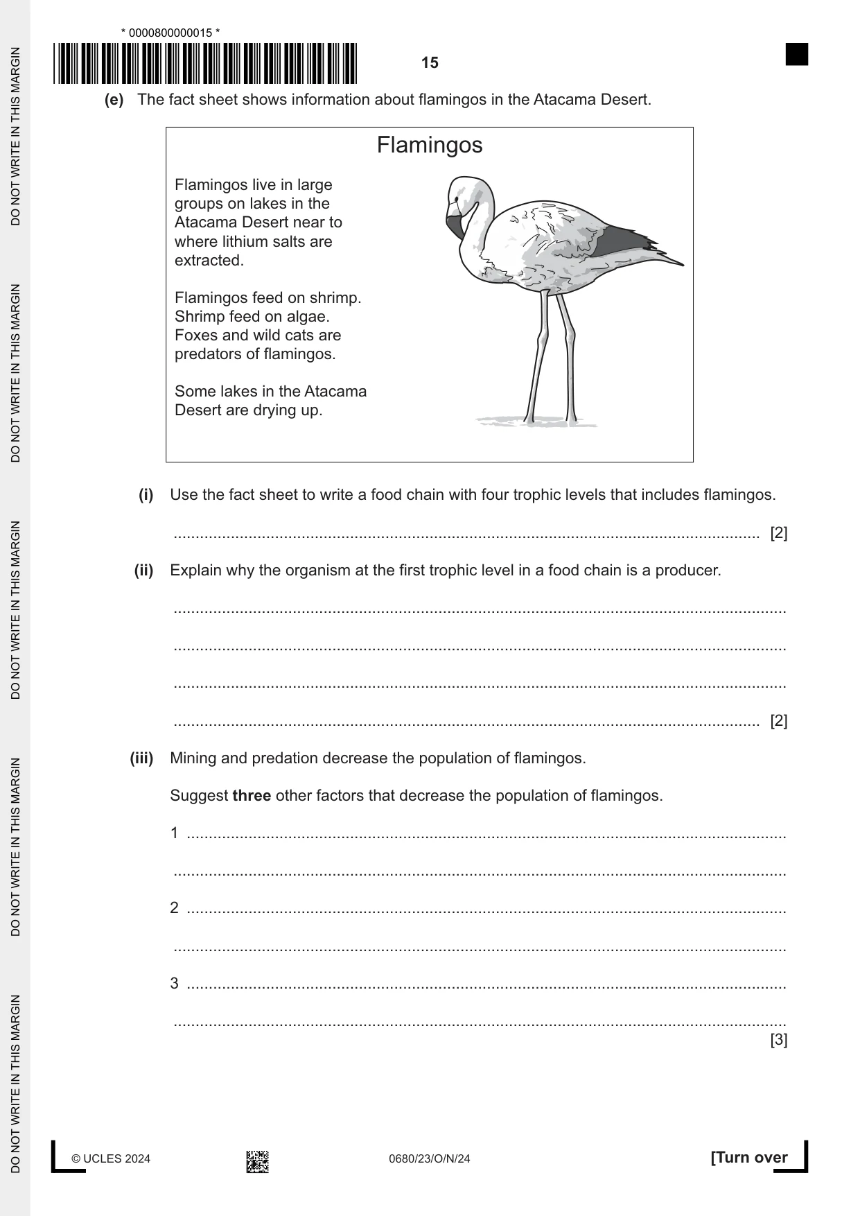 Cambridge IGCSE Environmental Management 0680 2024 Oct/Nov Paper 2 · Variant 3 question paper, page 15 of 20