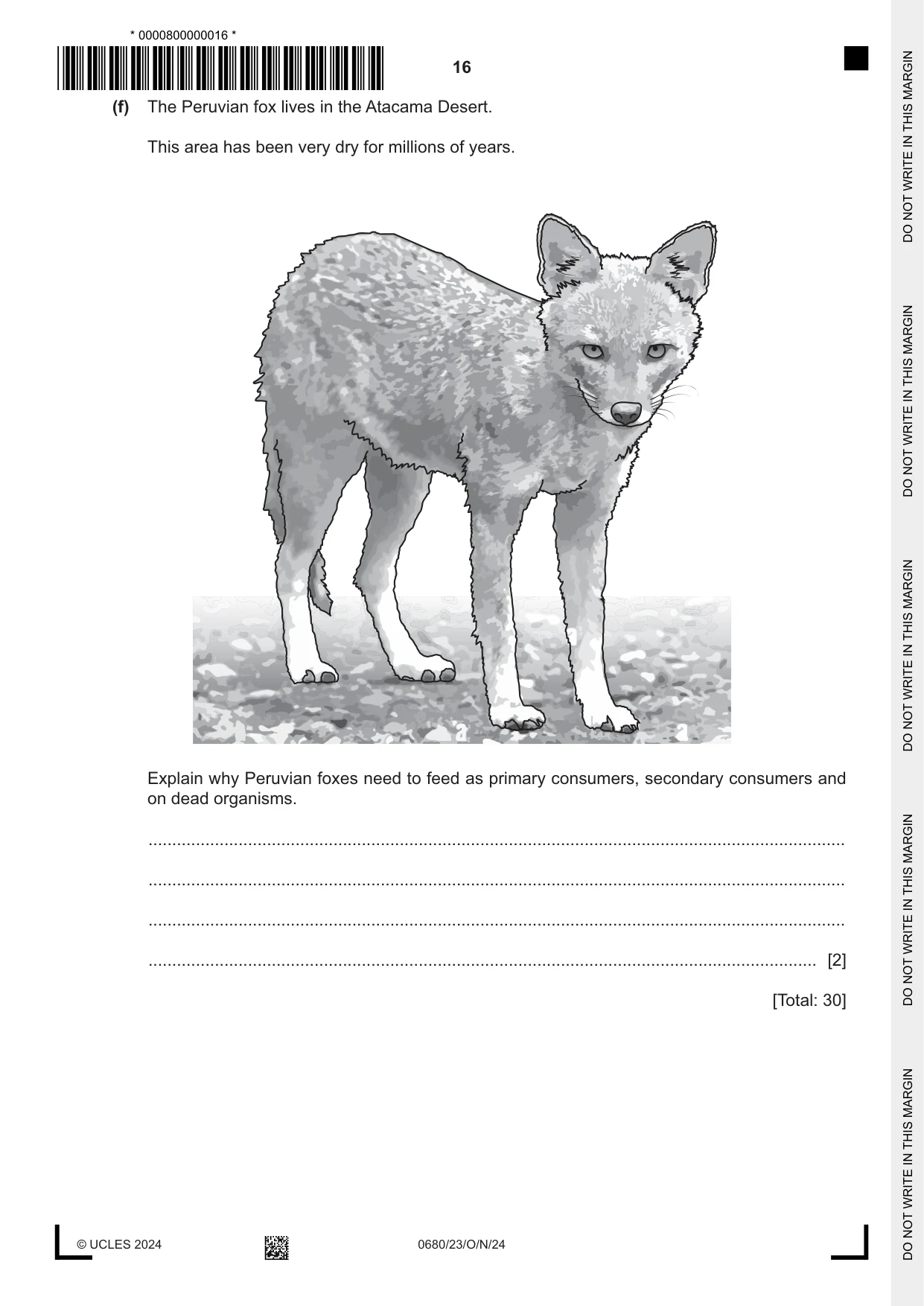 Cambridge IGCSE Environmental Management 0680 2024 Oct/Nov Paper 2 · Variant 3 question paper, page 16 of 20