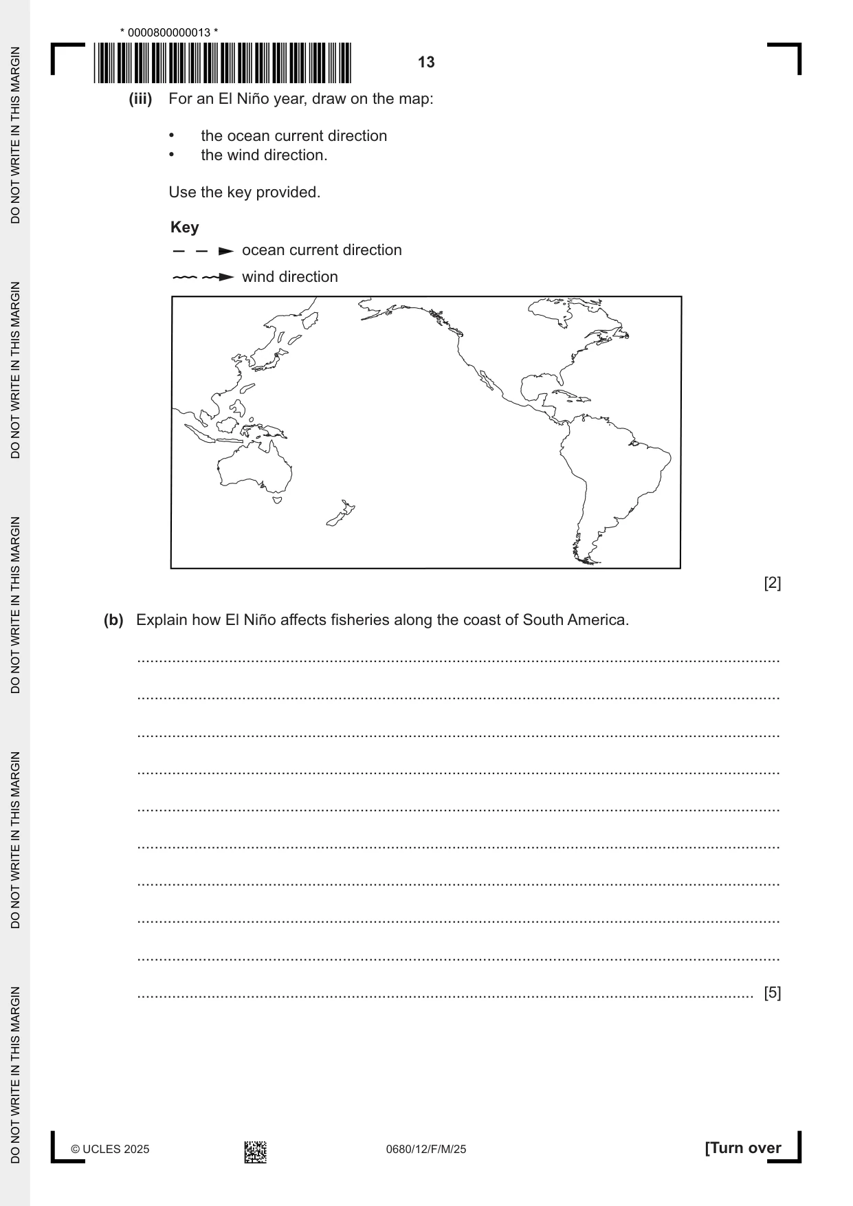 Cambridge IGCSE Environmental Management 0680 2025 Feb/March Paper 1 · Variant 2 question paper, page 13 of 20