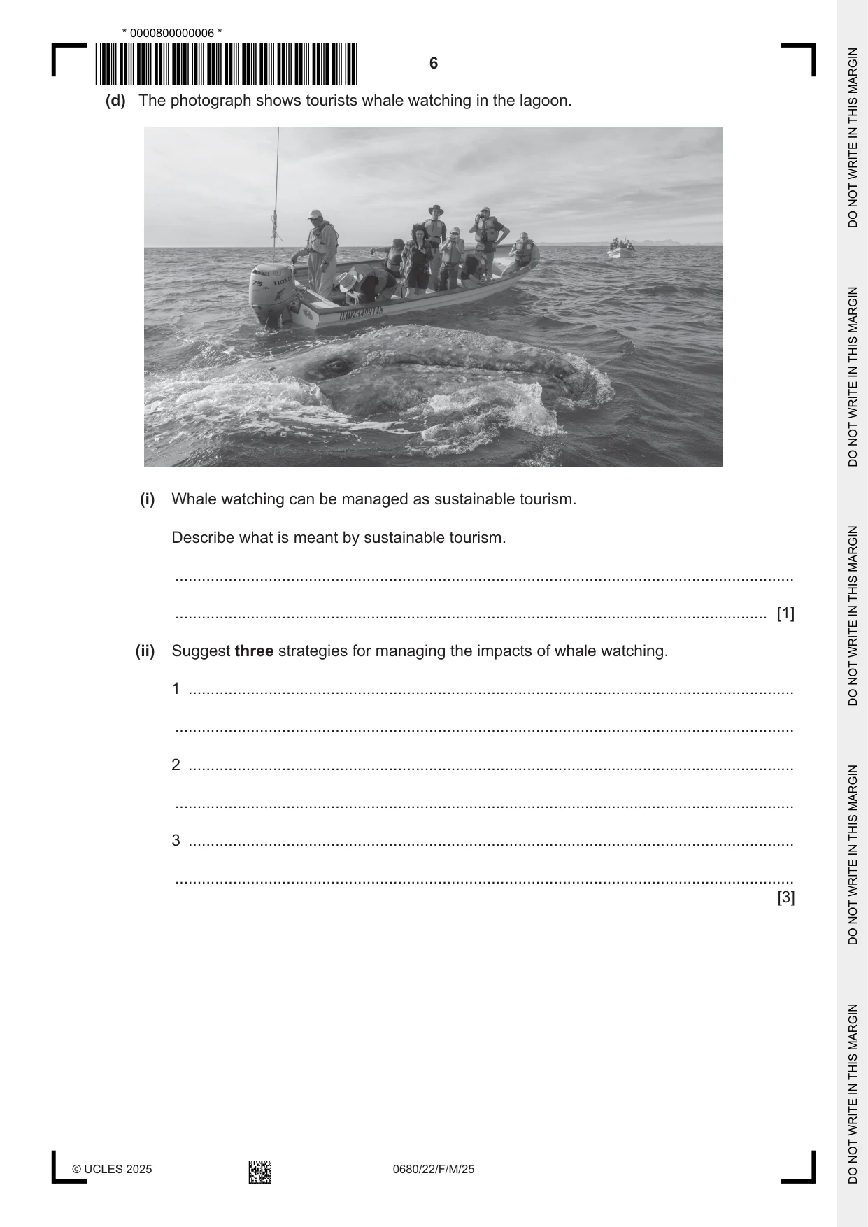 Cambridge IGCSE Environmental Management 0680 2025 Feb/March Paper 2 · Variant 2 question paper, page 6 of 20