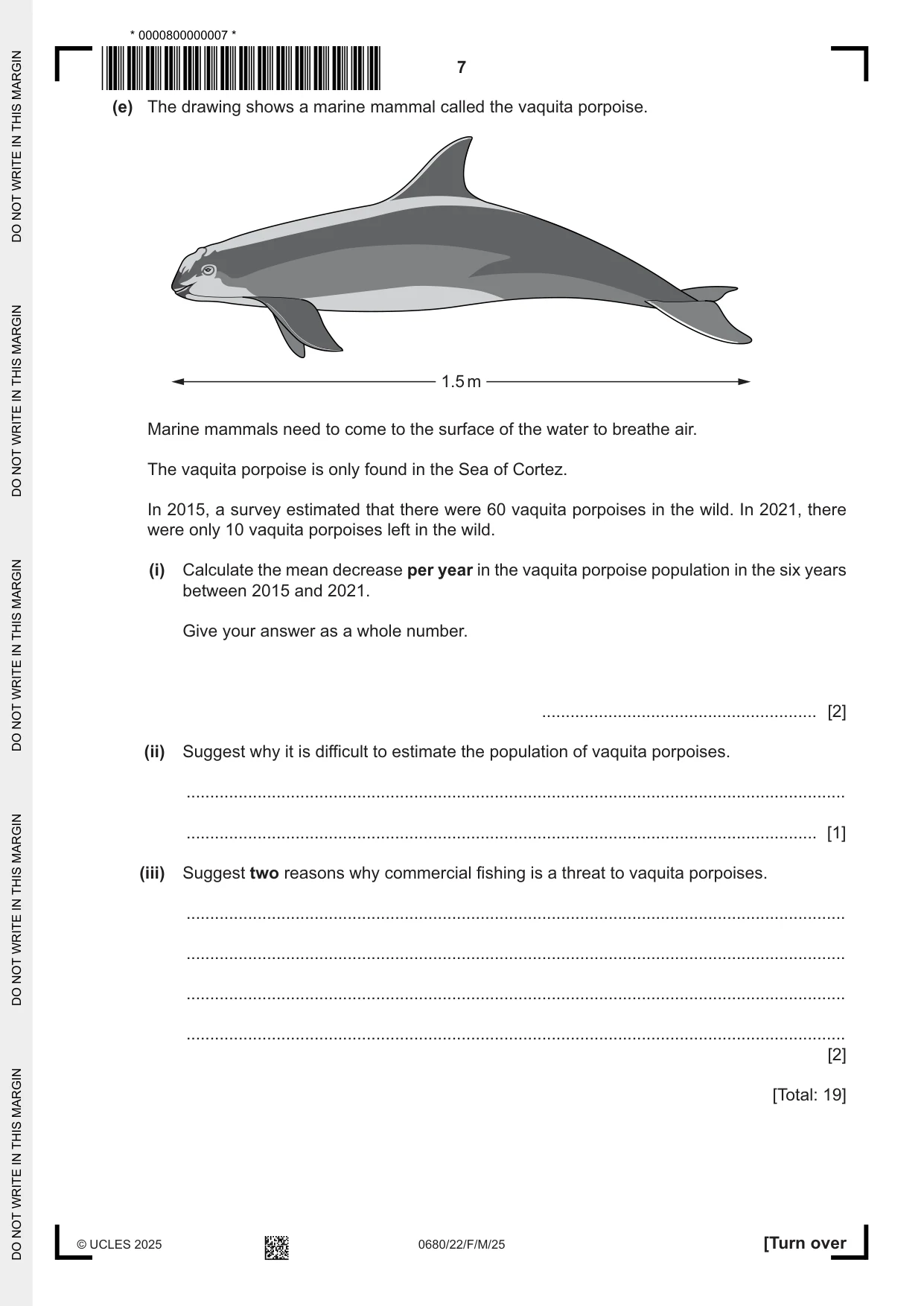 Cambridge IGCSE Environmental Management 0680 2025 Feb/March Paper 2 · Variant 2 question paper, page 7 of 20