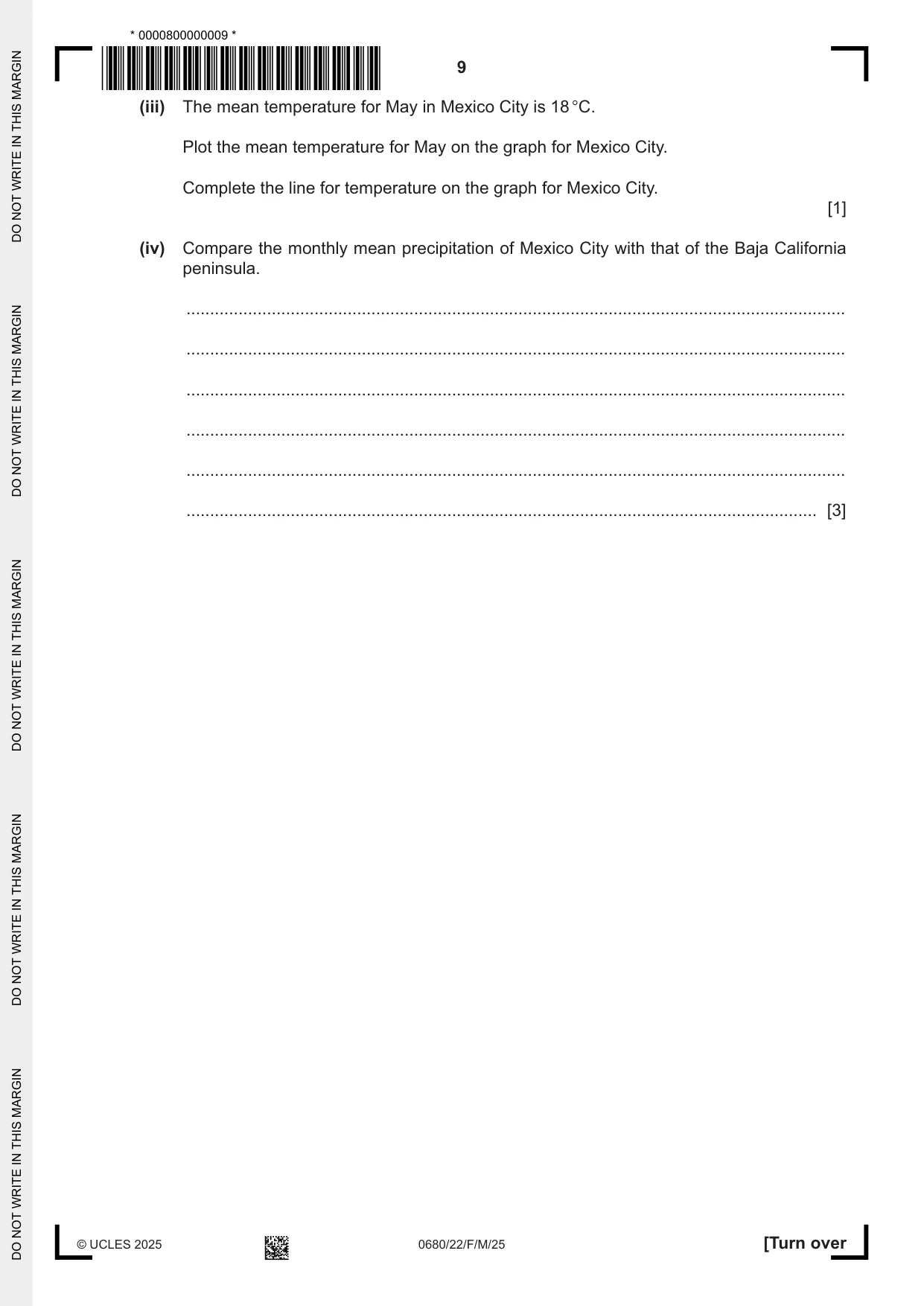 Cambridge IGCSE Environmental Management 0680 2025 Feb/March Paper 2 · Variant 2 question paper, page 9 of 20