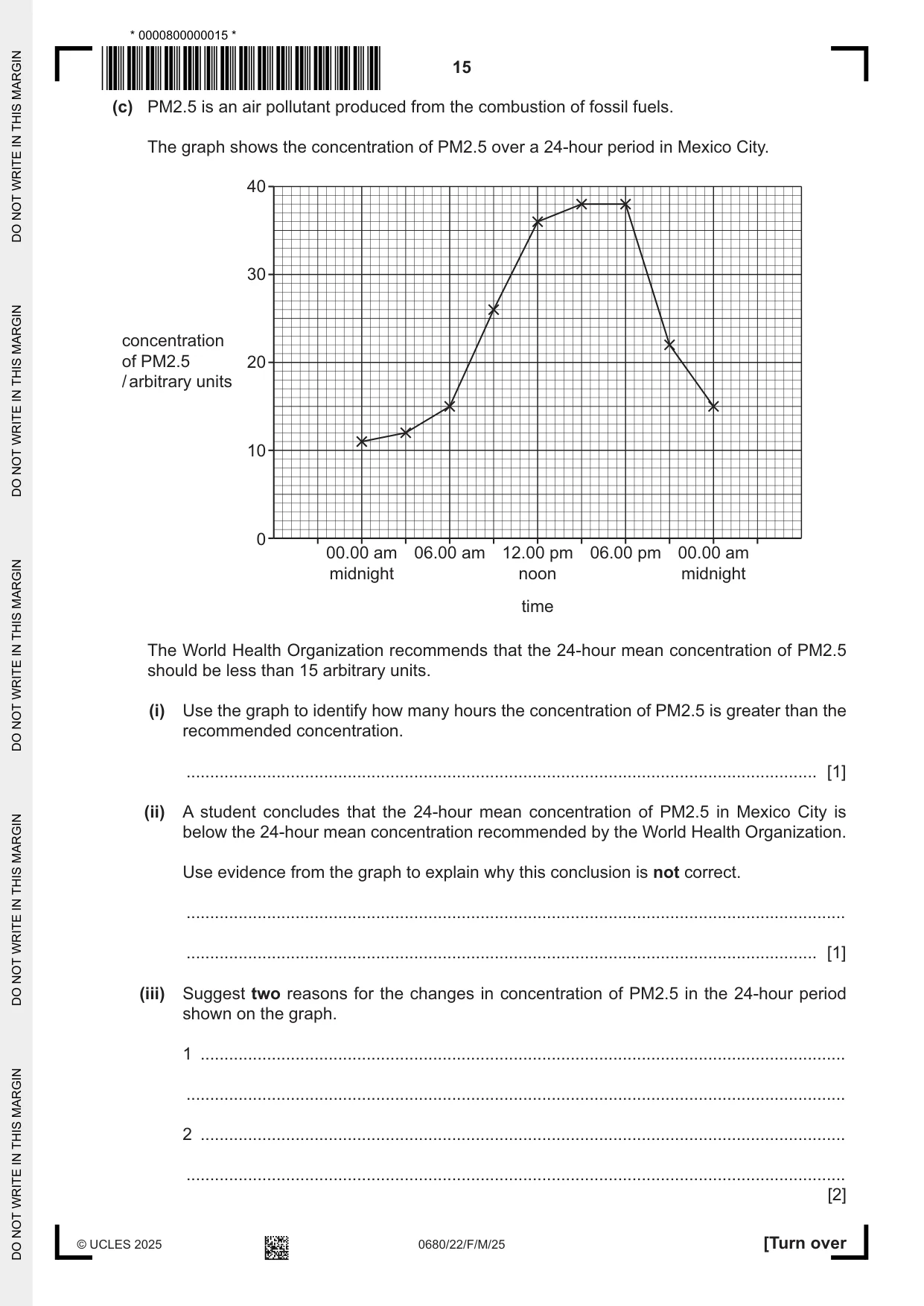 Cambridge IGCSE Environmental Management 0680 2025 Feb/March Paper 2 · Variant 2 question paper, page 15 of 20