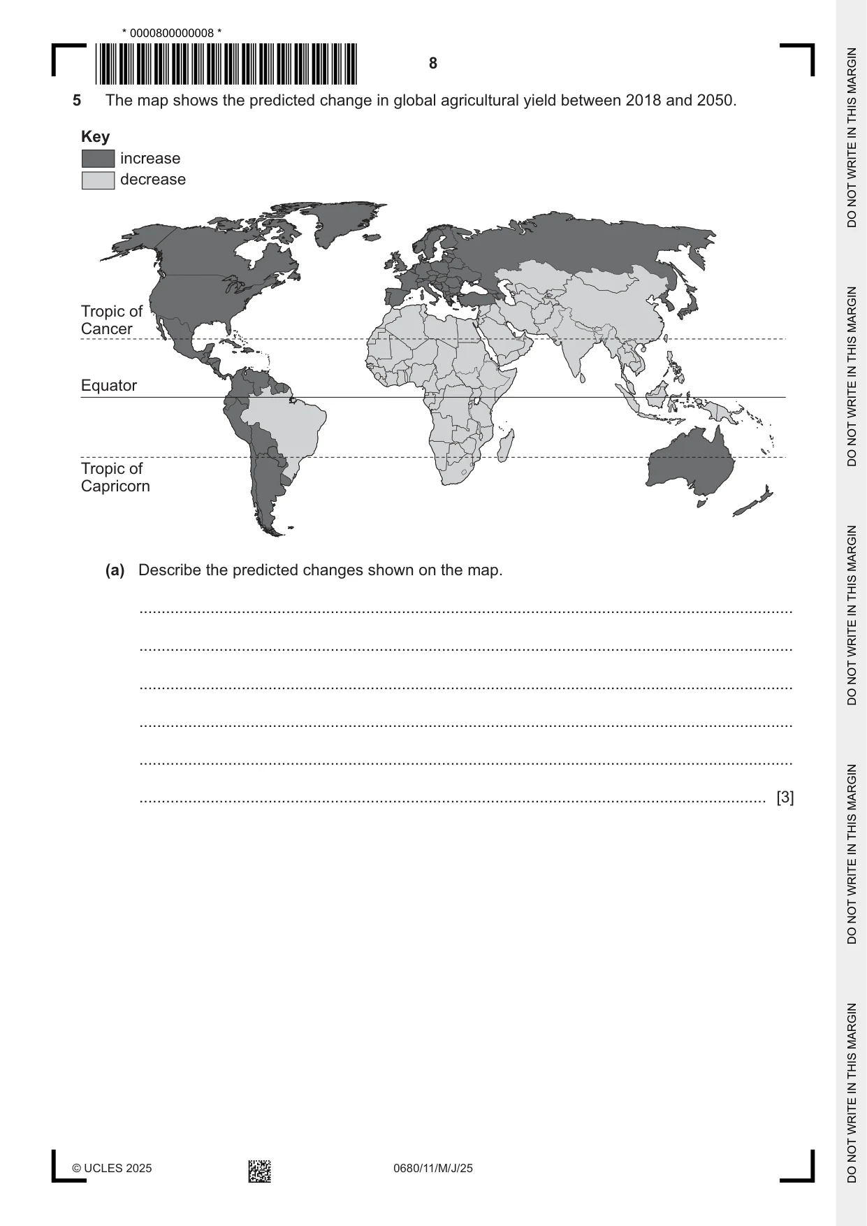 Cambridge IGCSE Environmental Management 0680 2025 May/June Paper 1 · Variant 1 question paper, page 8 of 16