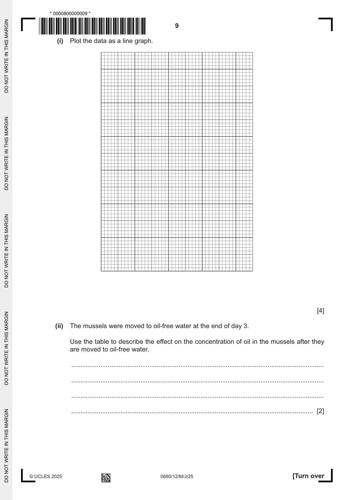 Cambridge IGCSE Environmental Management 0680 2025 May/June Paper 1 · Variant 2 question paper, page 9 of 20