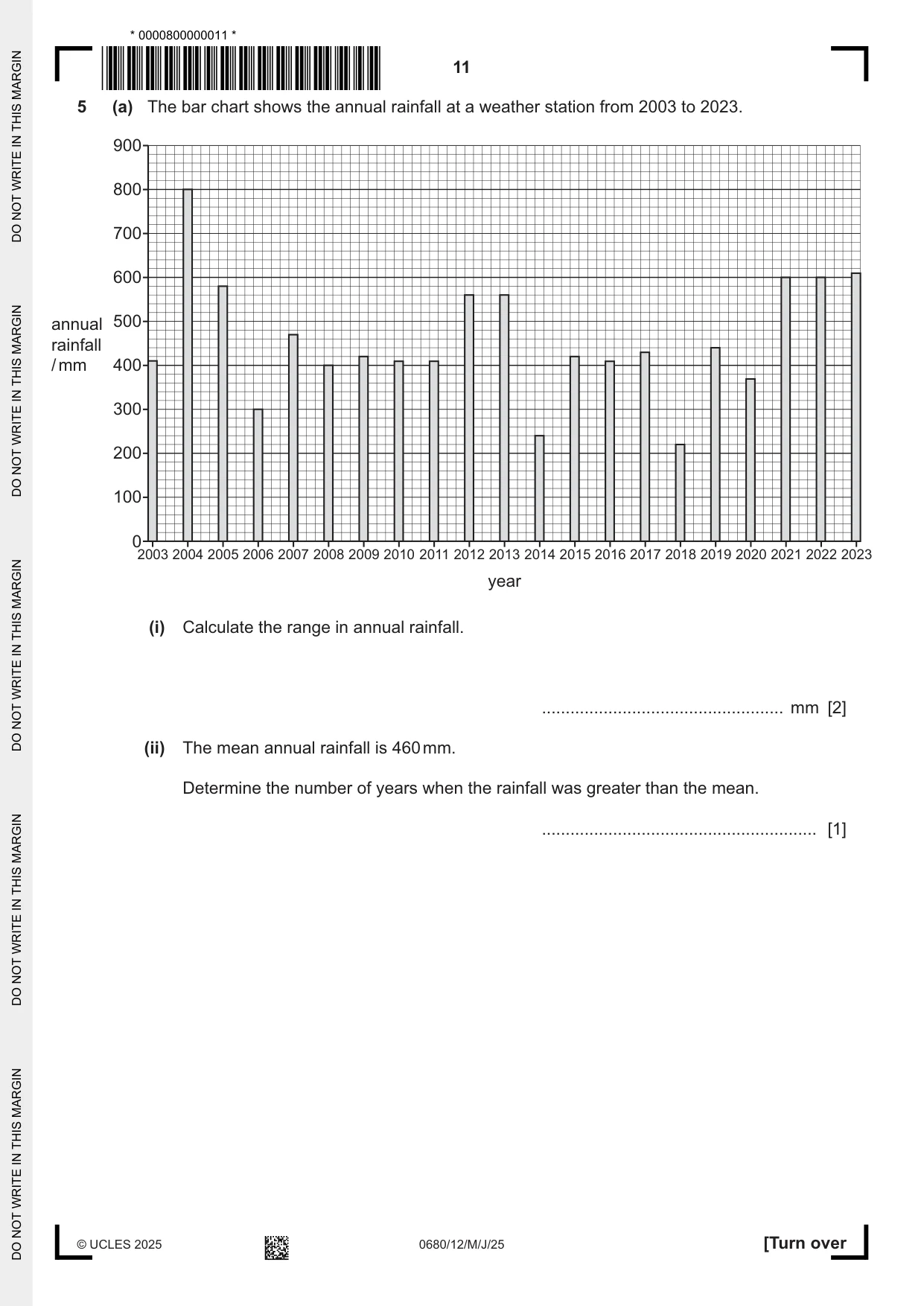 Cambridge IGCSE Environmental Management 0680 2025 May/June Paper 1 · Variant 2 question paper, page 11 of 20