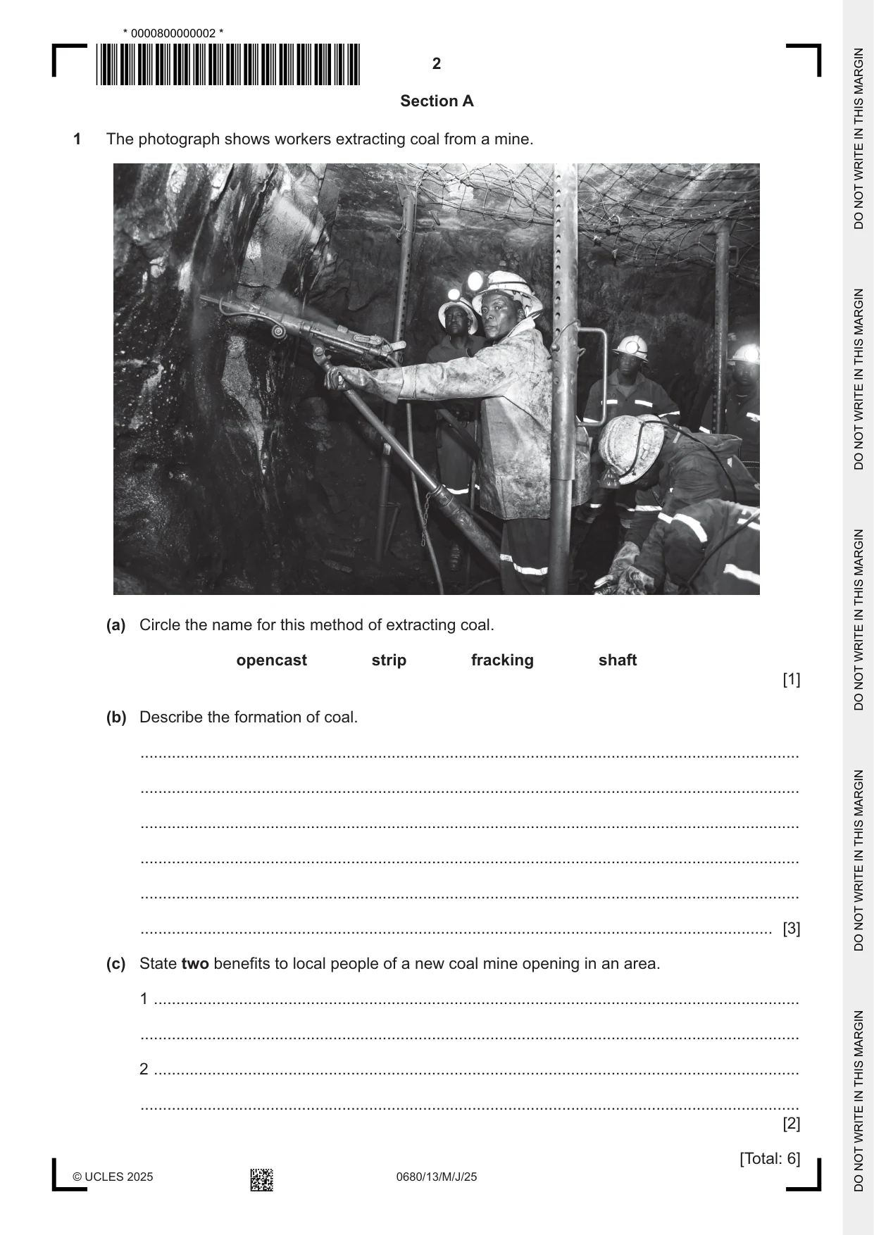 Cambridge IGCSE Environmental Management 0680 2025 May/June Paper 1 · Variant 3 question paper, page 2 of 16
