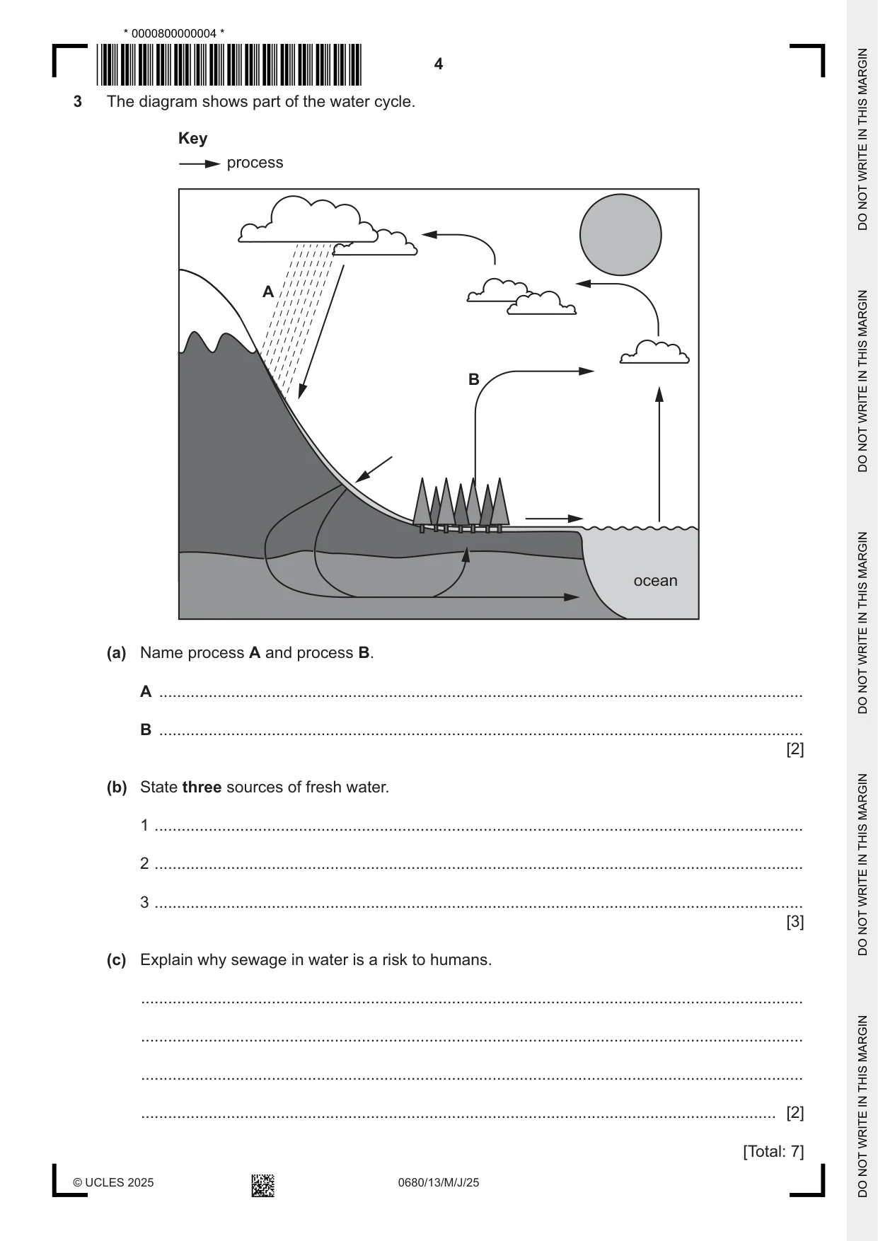 Cambridge IGCSE Environmental Management 0680 2025 May/June Paper 1 · Variant 3 question paper, page 4 of 16
