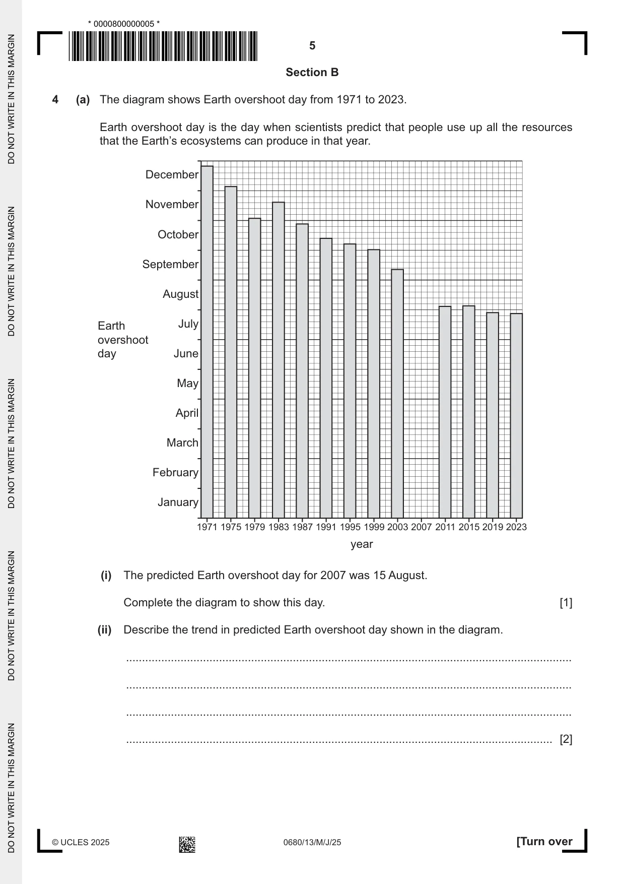 Cambridge IGCSE Environmental Management 0680 2025 May/June Paper 1 · Variant 3 question paper, page 5 of 16